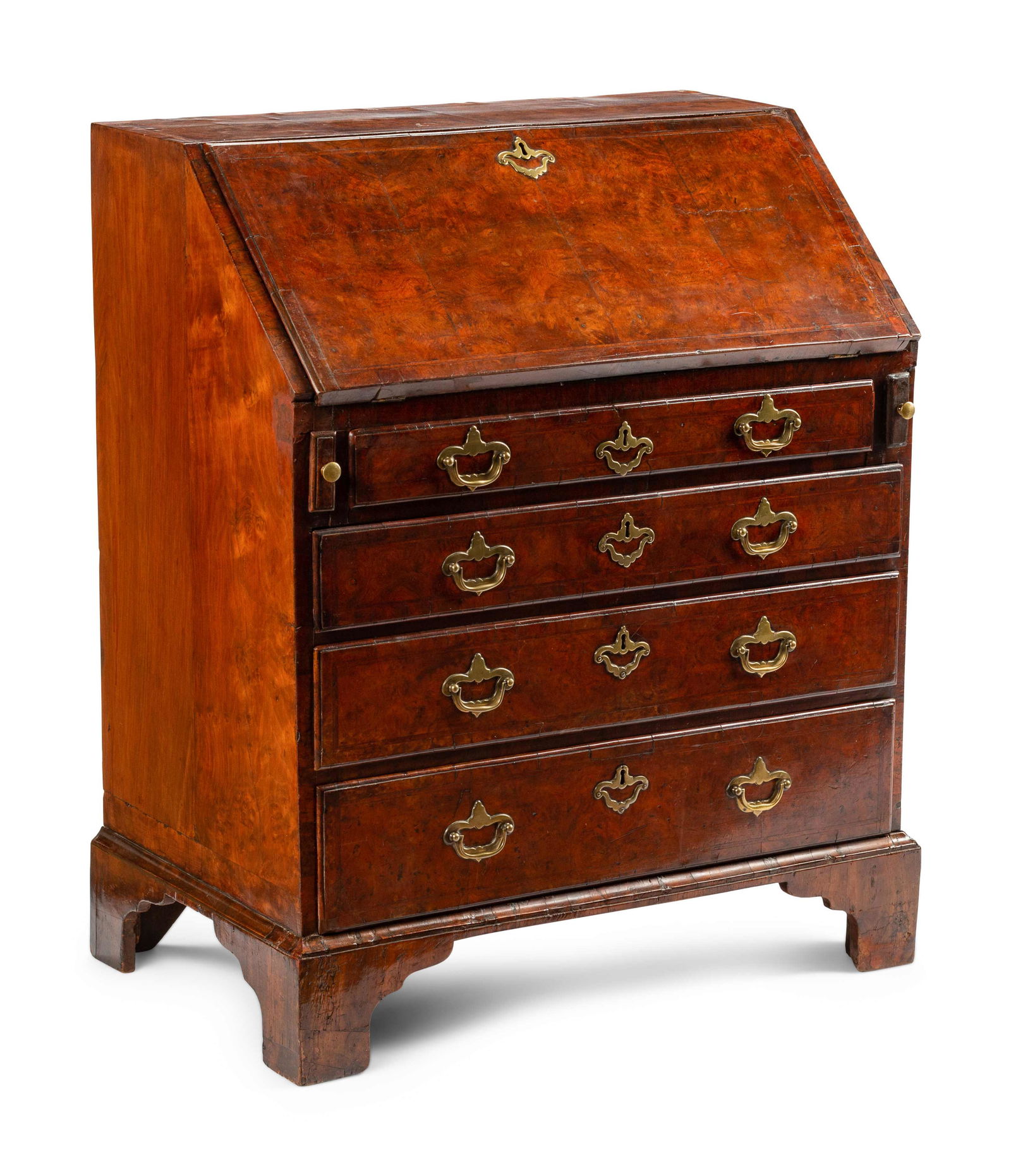 A George II Walnut Slant-Front Desk (1 of 5)