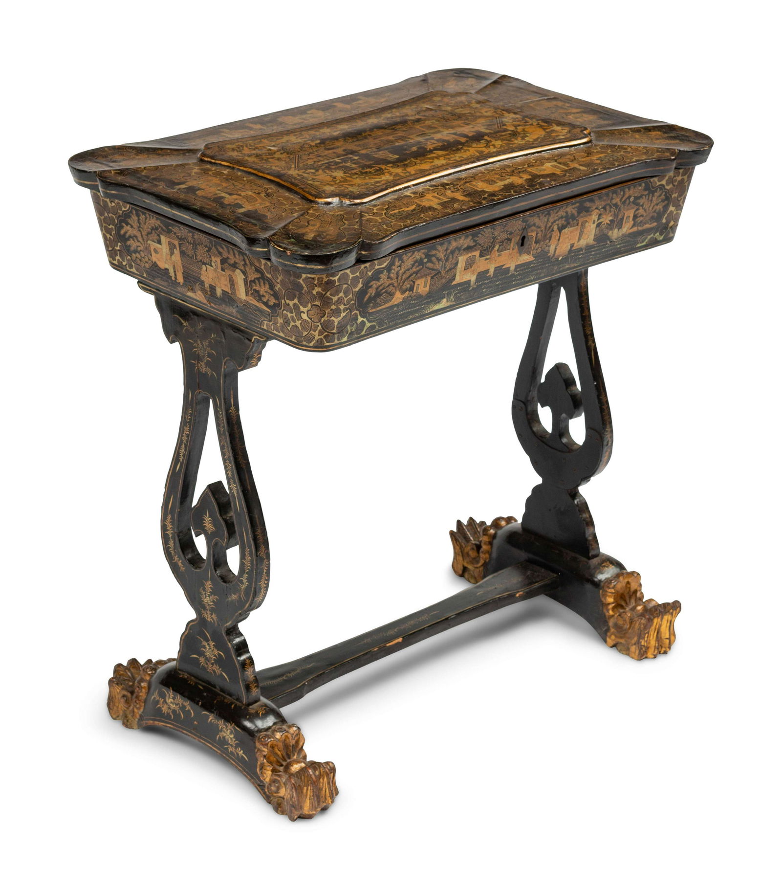 A Chinese Export Lacquered Work Table (1 of 4)