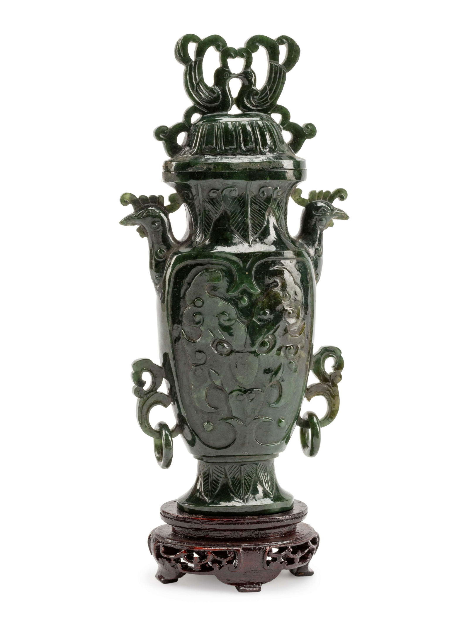 A Chinese Export Carved Hardstone Vase (1 of 2)