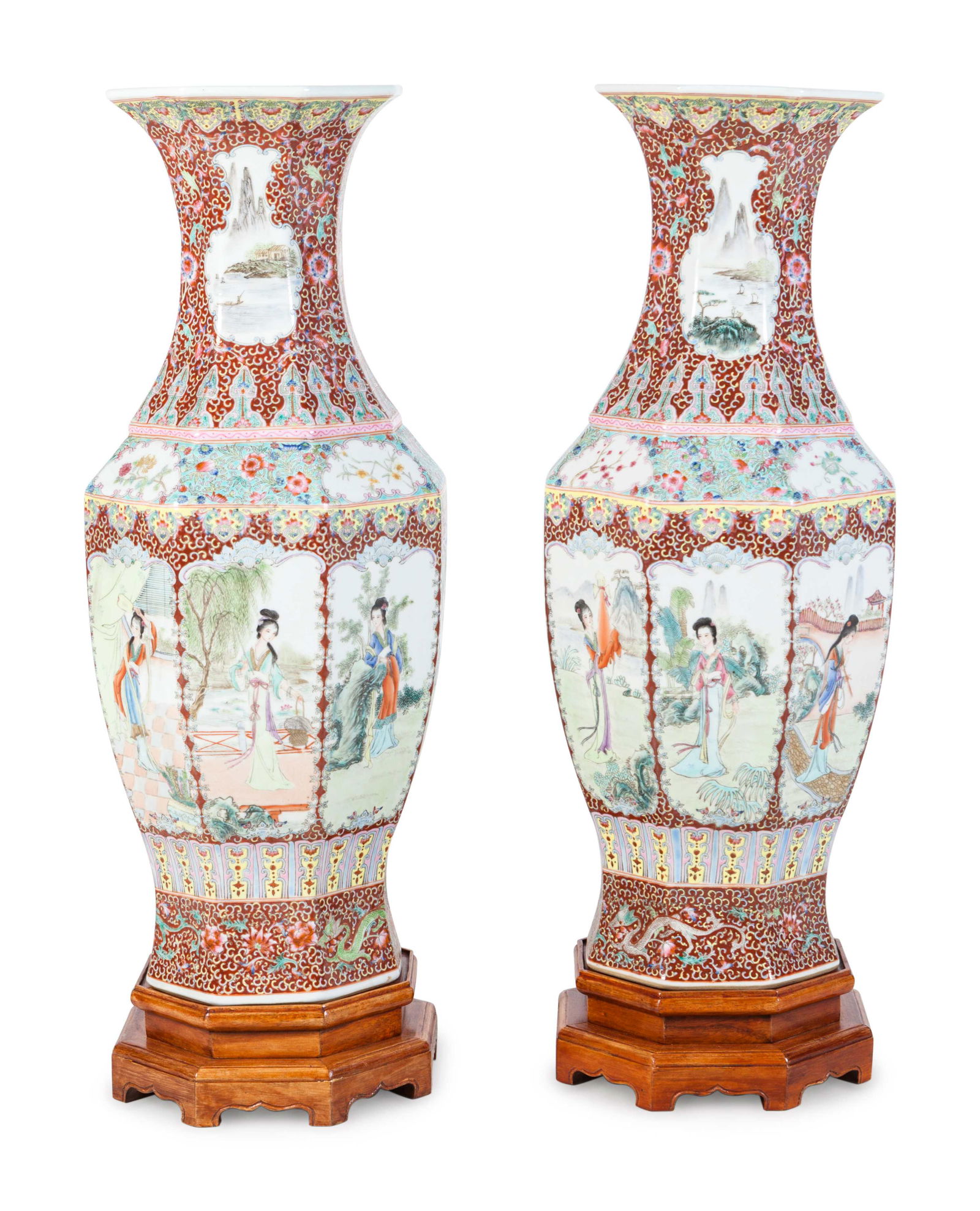 A Pair of Chinese Export Enameled Porcelain Vases (1 of 5)
