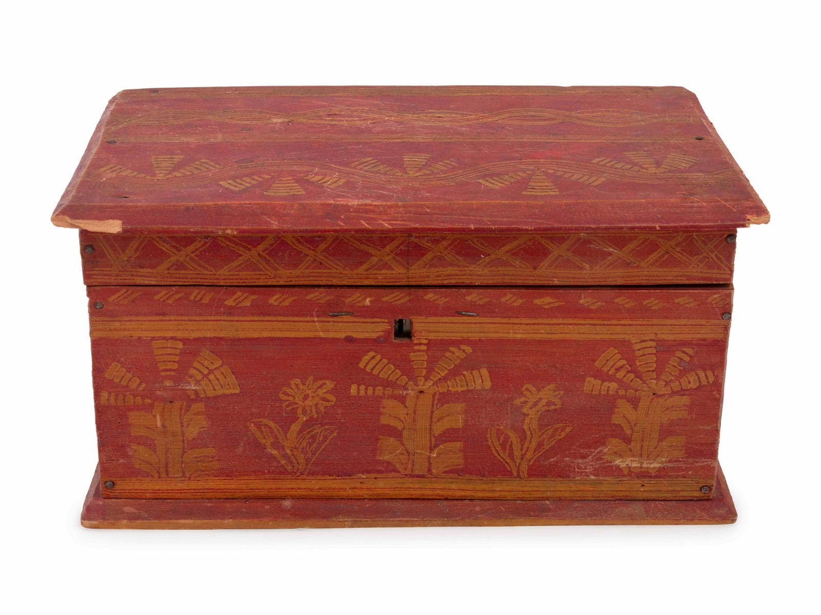 An American Polychrome and Parcel-Gilt Pine Table (1 of 3)