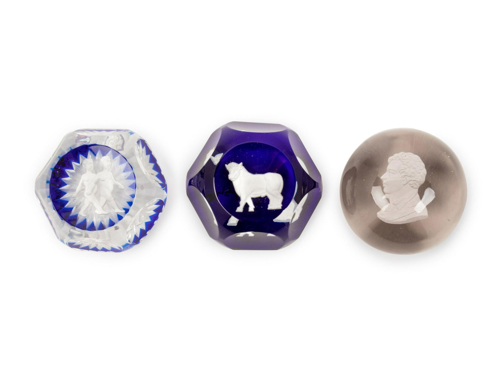 Three Glass Paperweights (1 of 1)