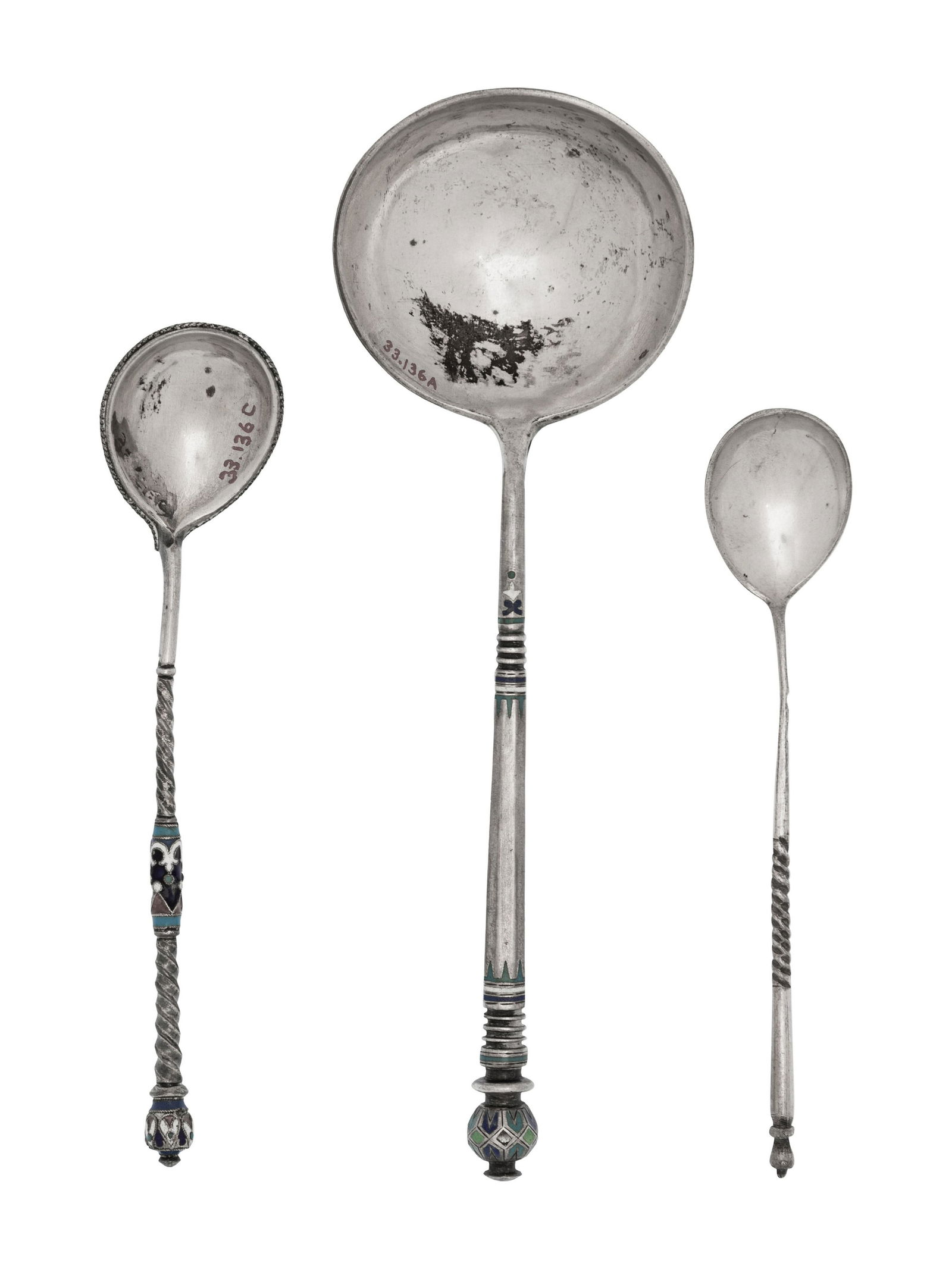 A Group of Six Russian Silver Spoons (1 of 3)