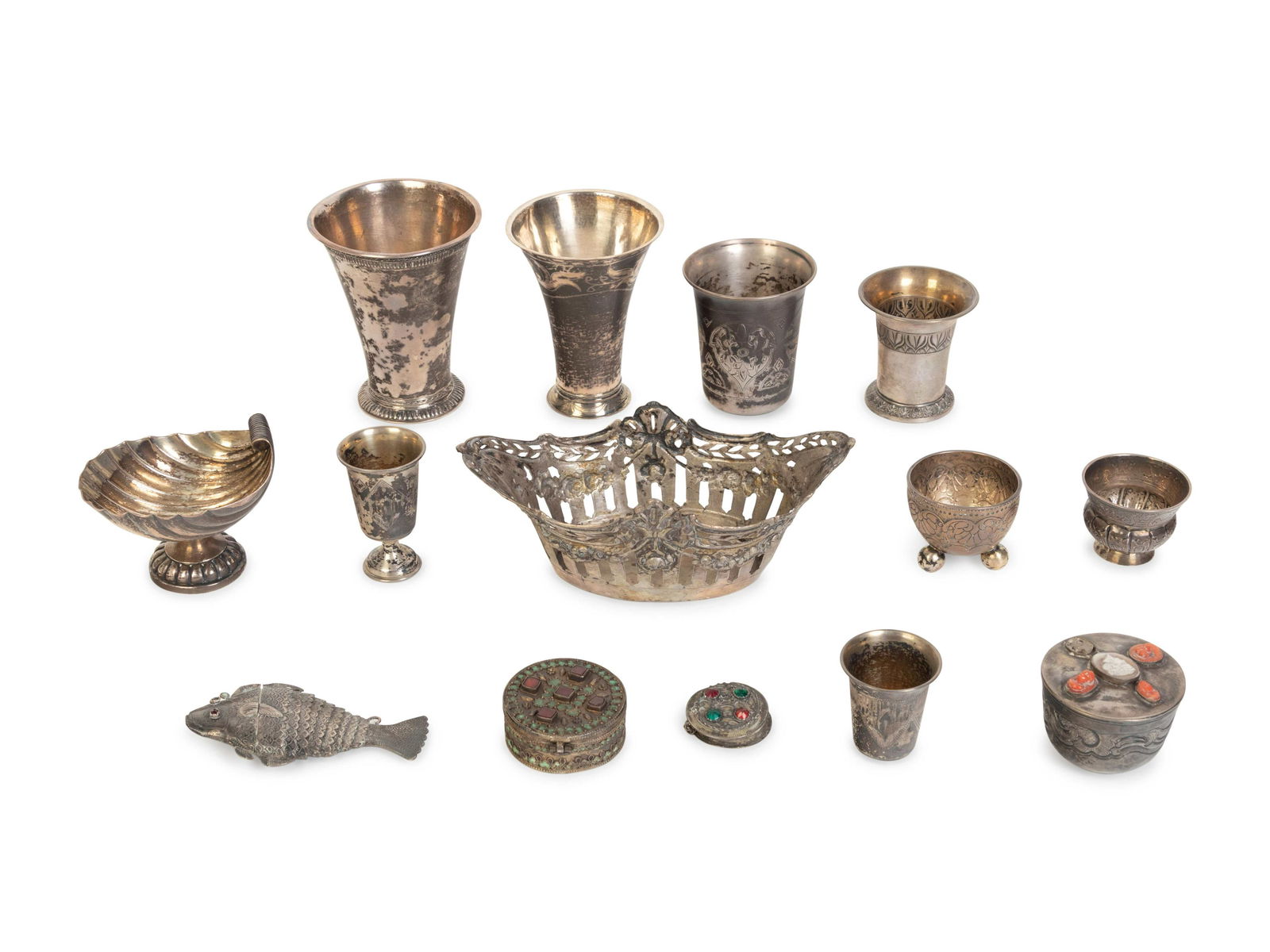 A Collection of Fourteen Continental Silver Articles (1 of 2)