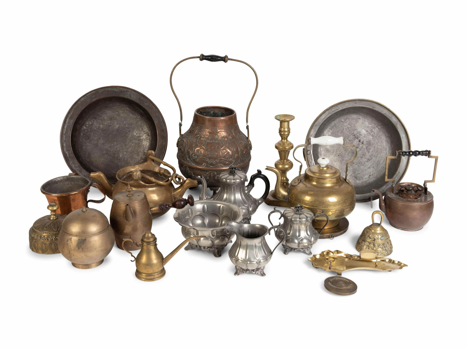 A Collection of Twenty Brass, Copper and Pewter (1 of 1)