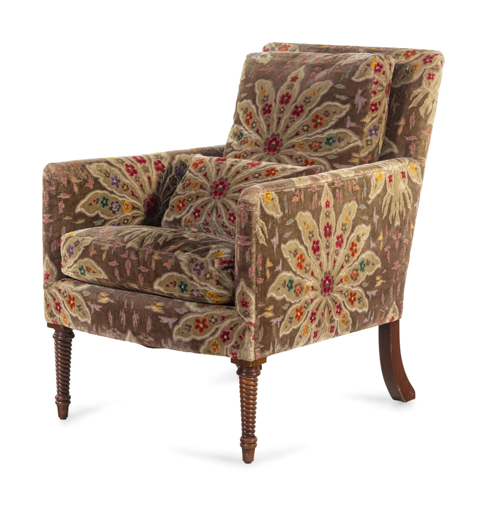 A Clarence House Velvet-Upholstered Armchair (1 of 3)
