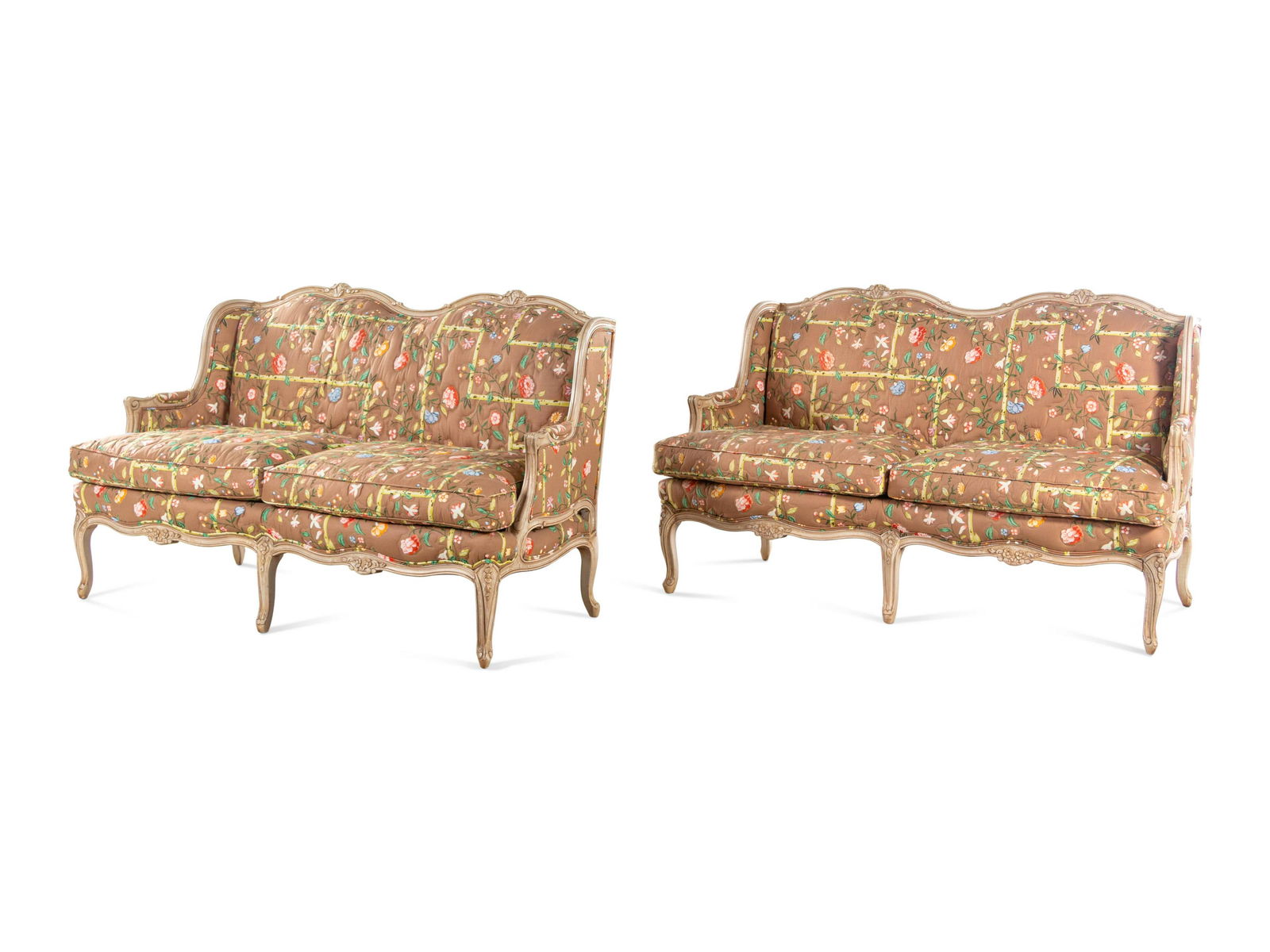 A Pair of Louis XV Style Painted Sofas (1 of 3)