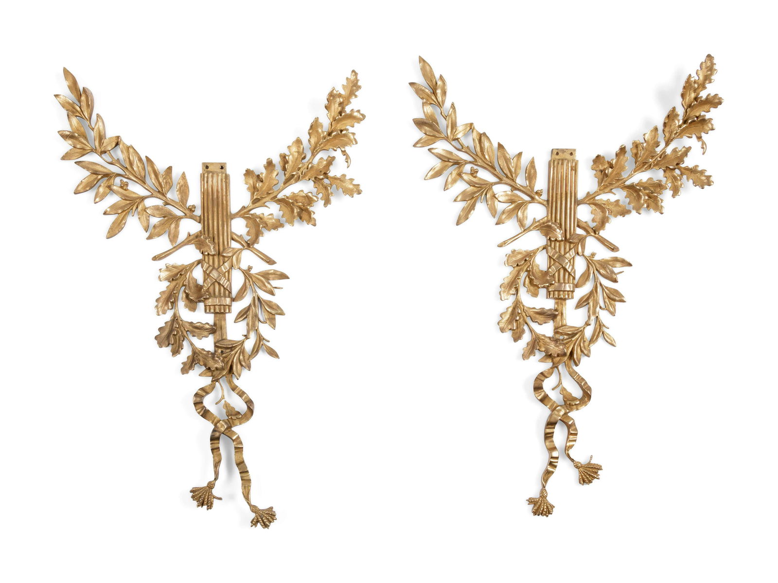 A Pair of Louis XVI Style Gilt Bronze Wall Ornaments (1 of 1)