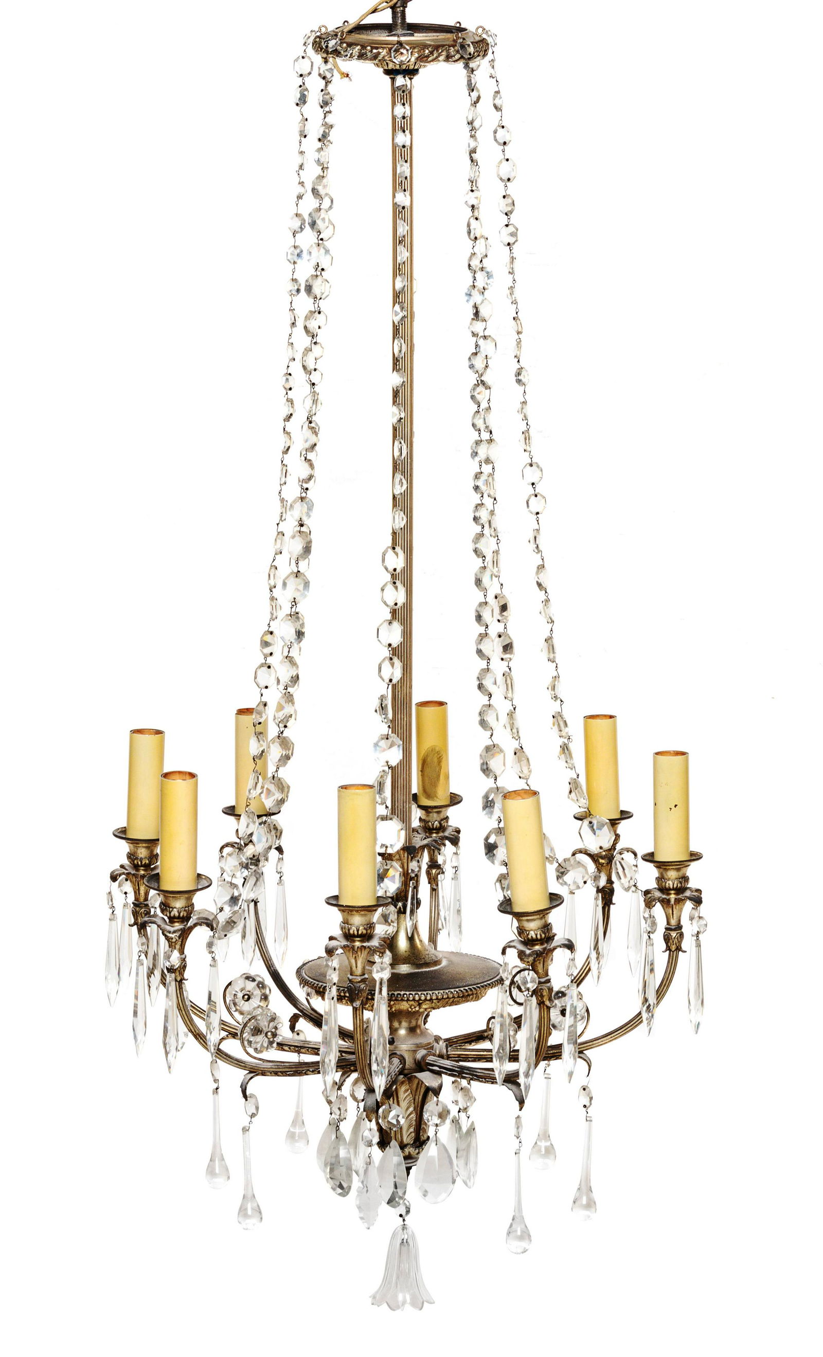 A Neoclassical Style Silver-Plate Eight-Light (1 of 4)