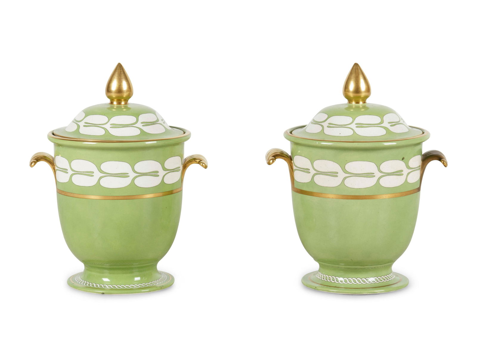 A Pair of Porcelain Covered Urns (1 of 3)
