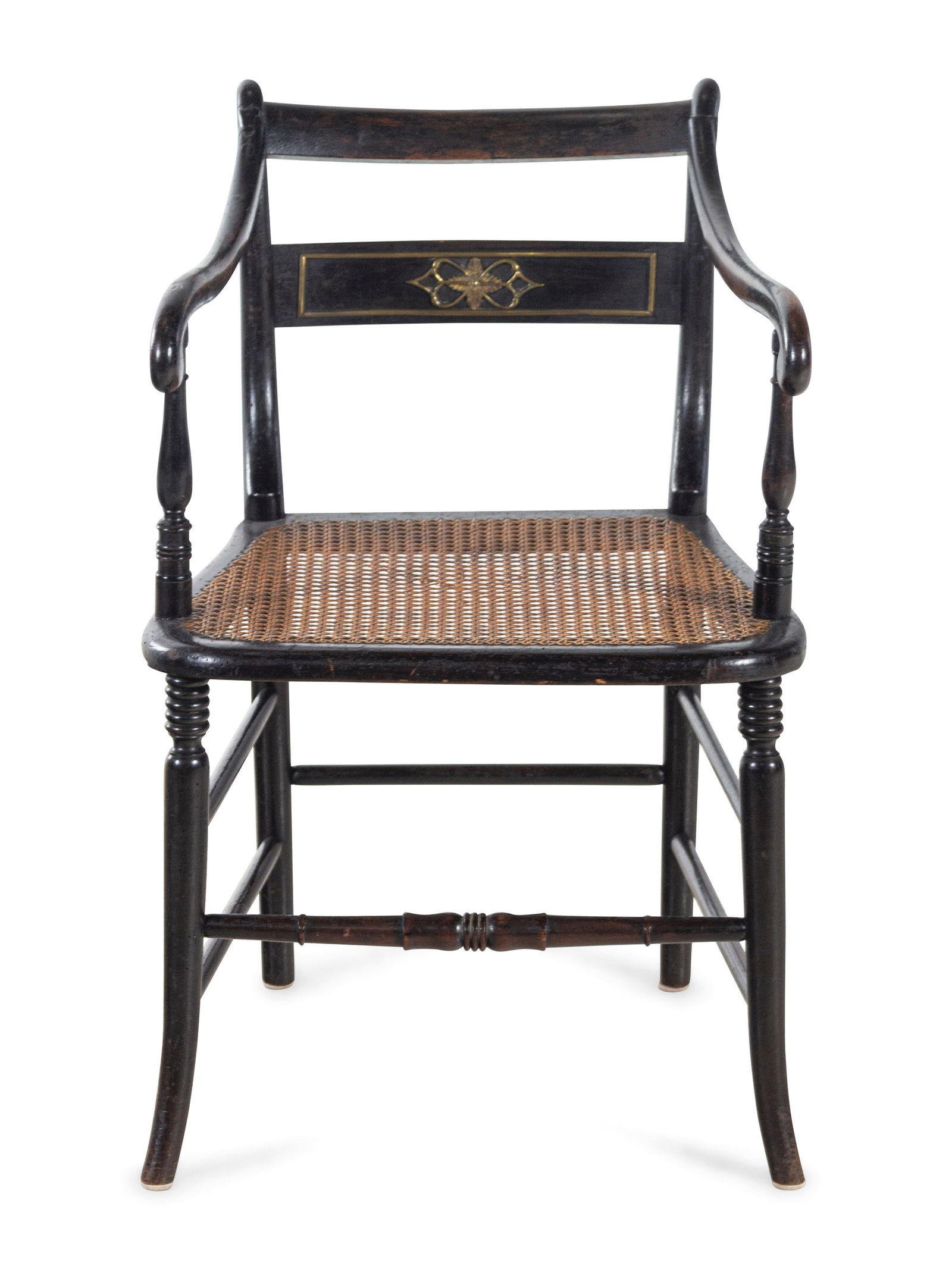 A Regency Stenciled and Ebonized Armchair (1 of 3)