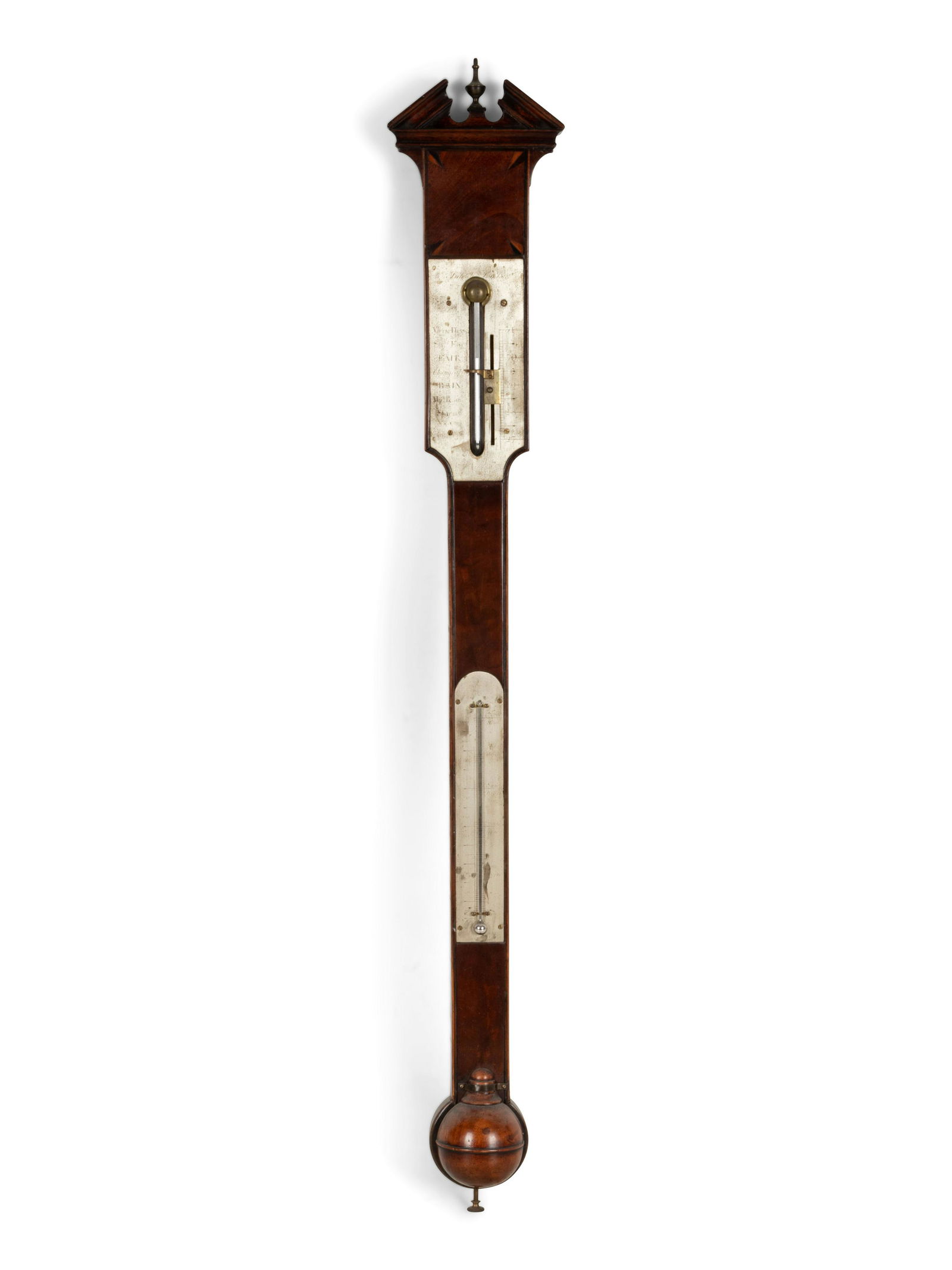 An Regency Mahogany Stick Barometer (1 of 3)