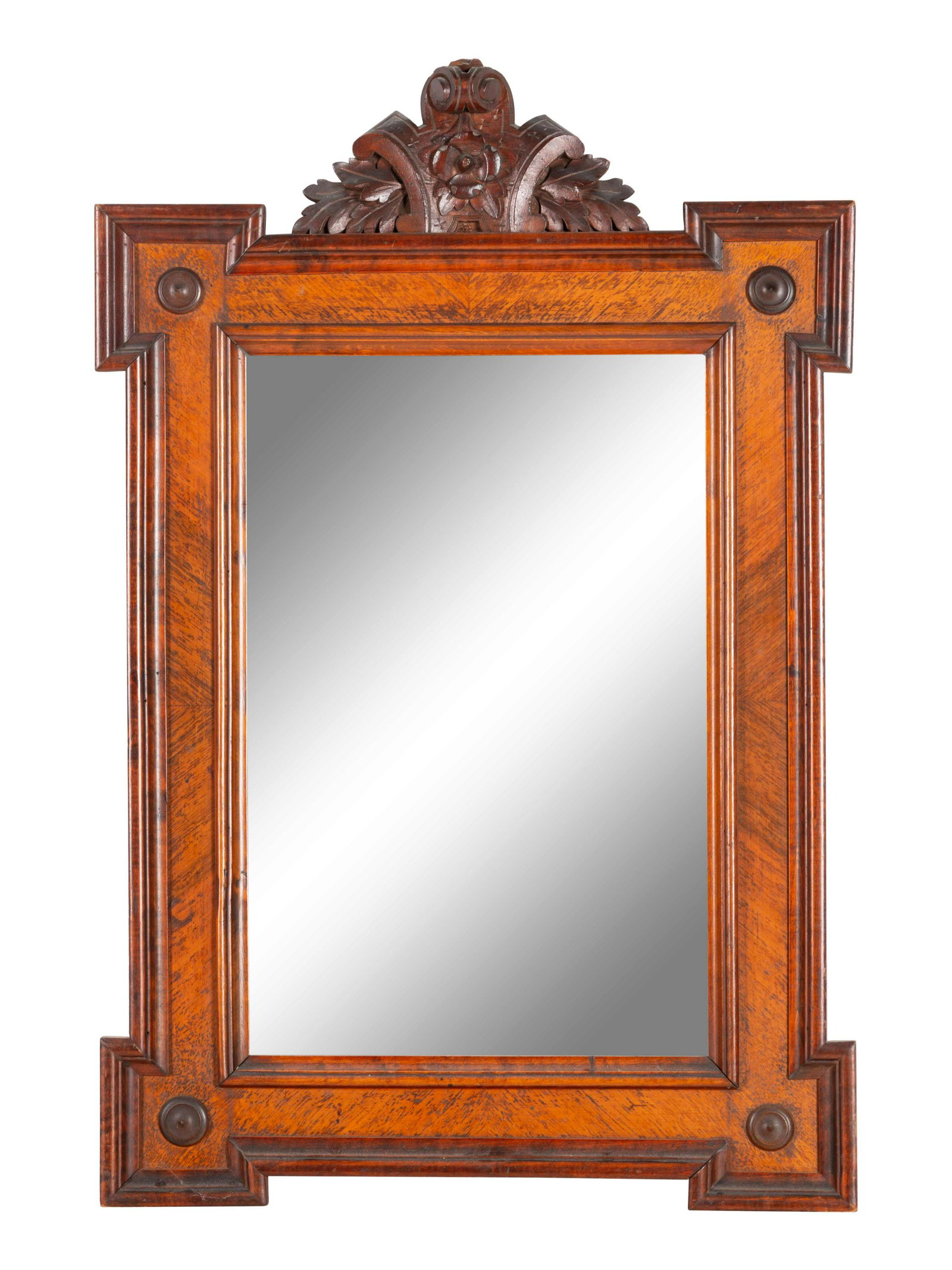 Two Victorian Carved Walnut Mirrors (1 of 3)