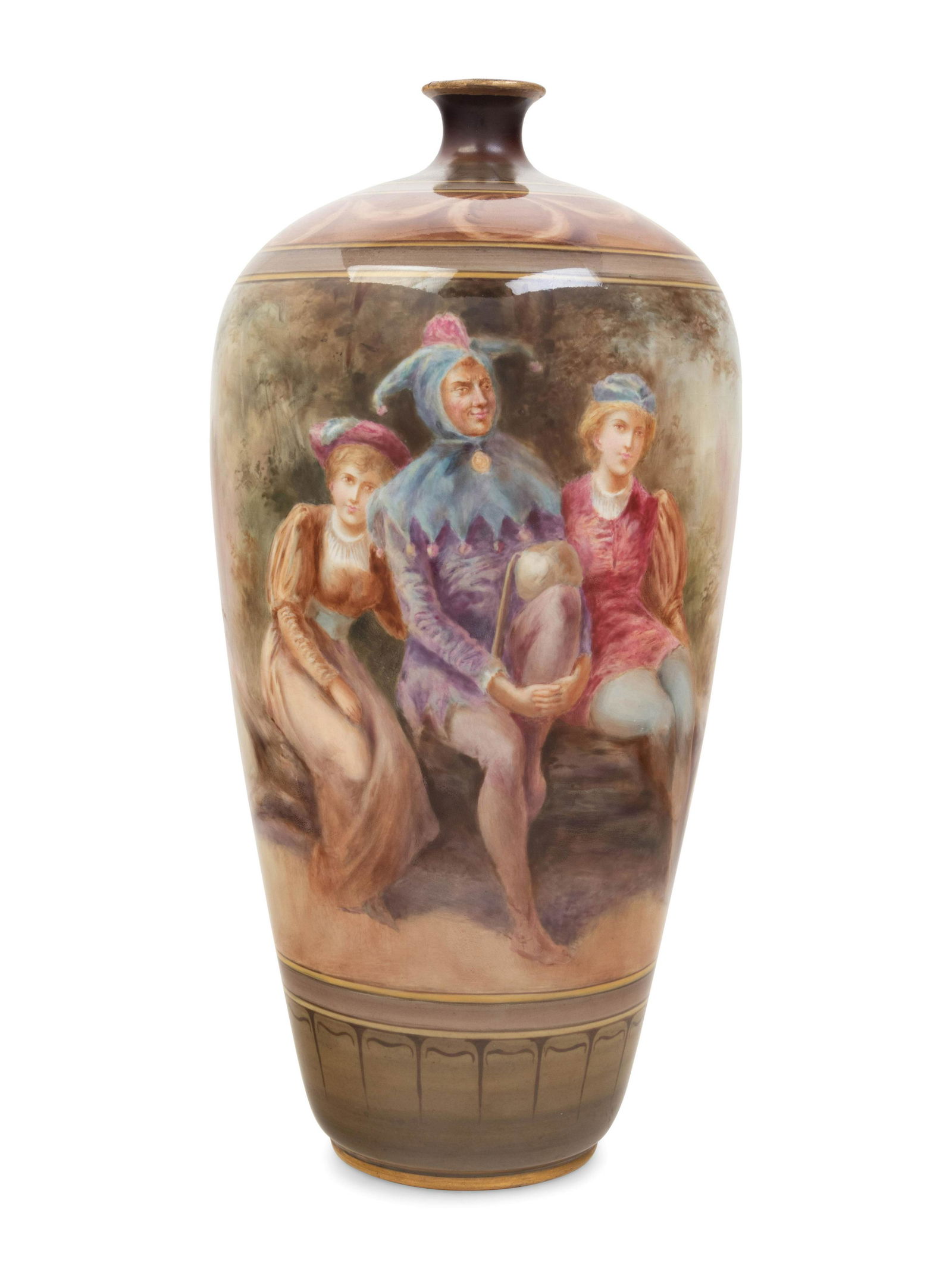 A Doulton Burslem Luscian Ware Porcelain Vase Height 12 (1 of 3)