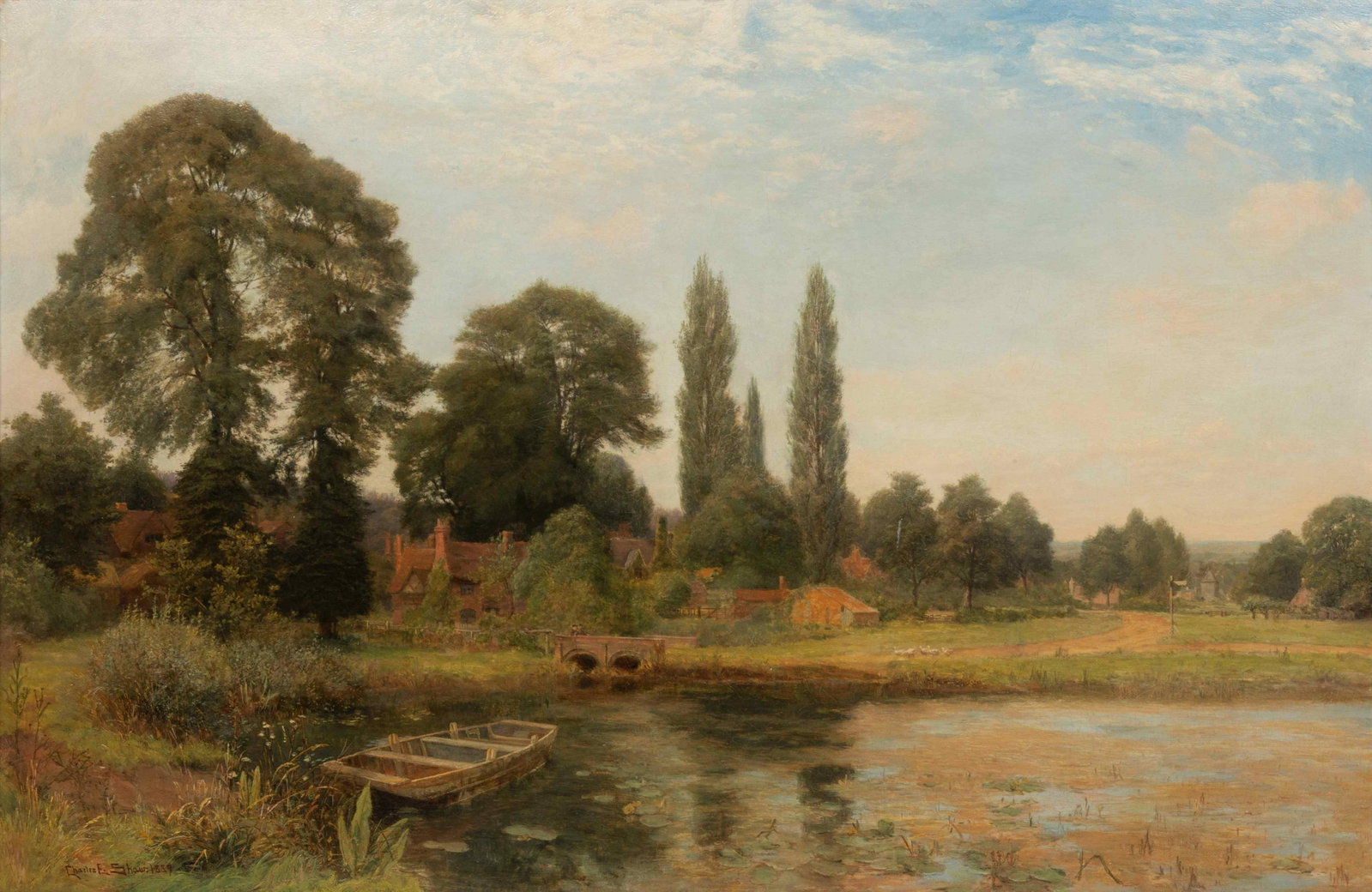C.E. Shaw,(British, 1866-1951): C.E. Shaw, (British, 1866-1951) oil on canvas 23 x 35 inches.