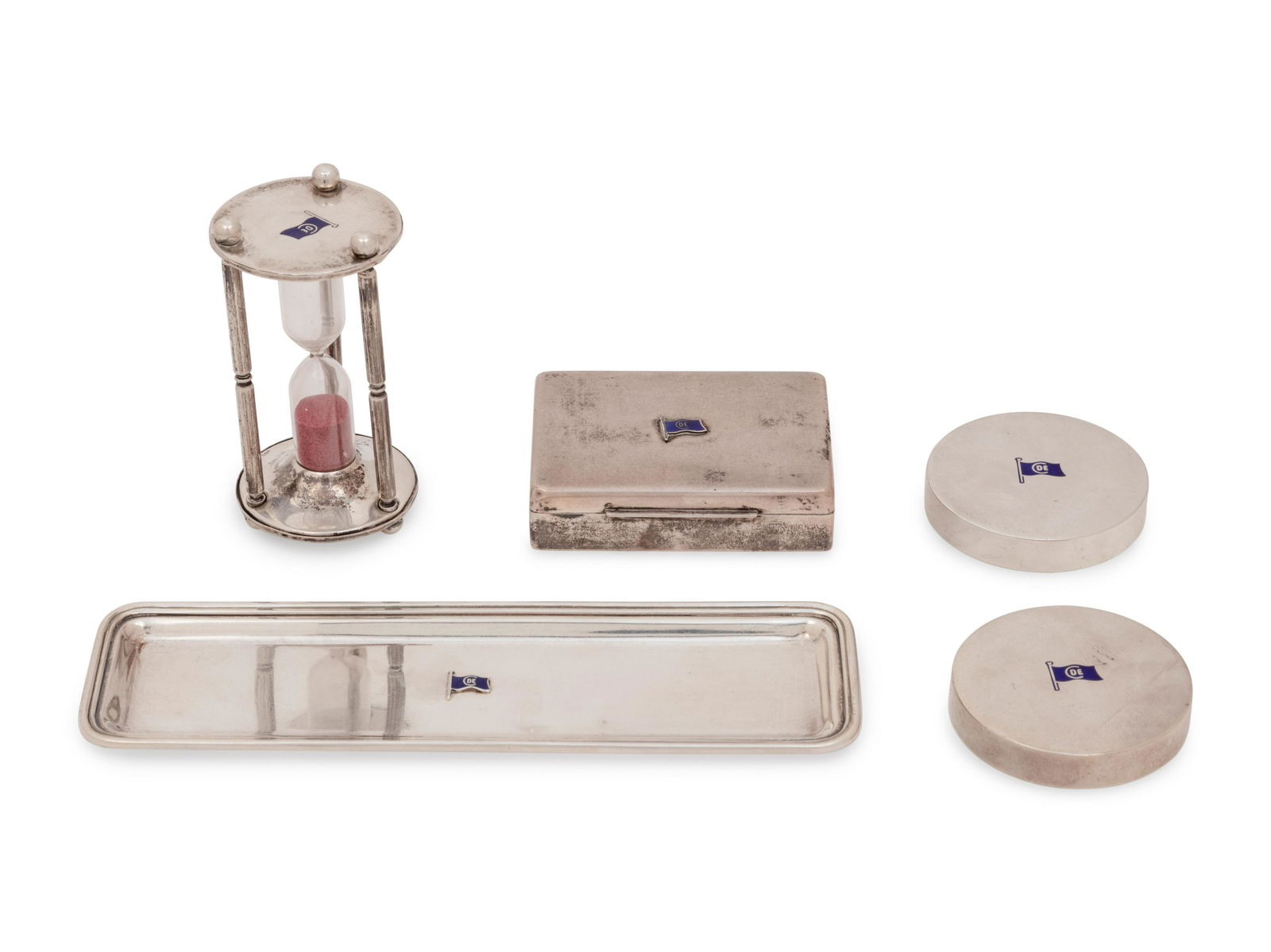 A Group of Five Italian Silver and Enamel Ocean Liner (1 of 3)