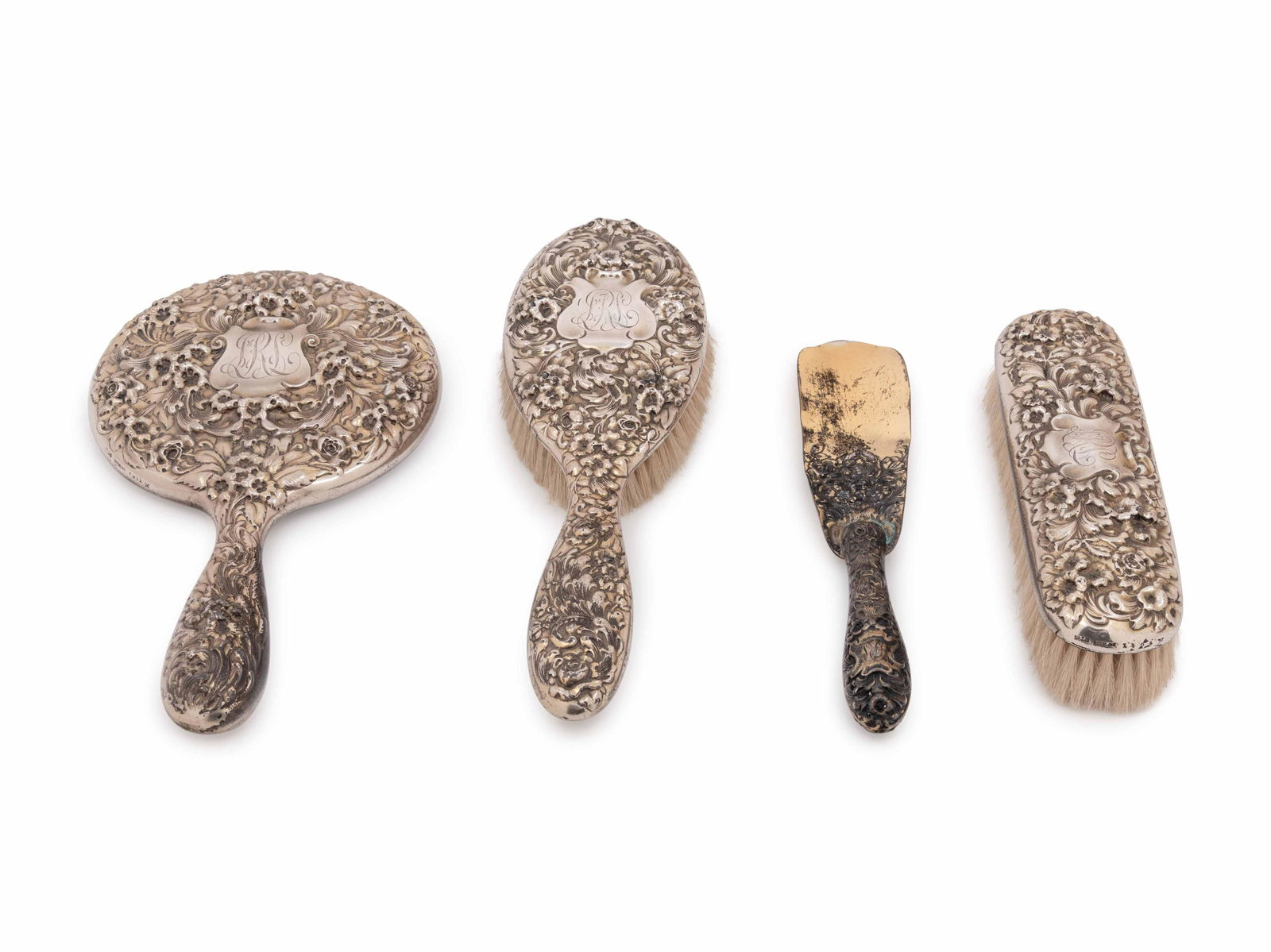 An American Silver Four-Piece Dresser Set (1 of 5)