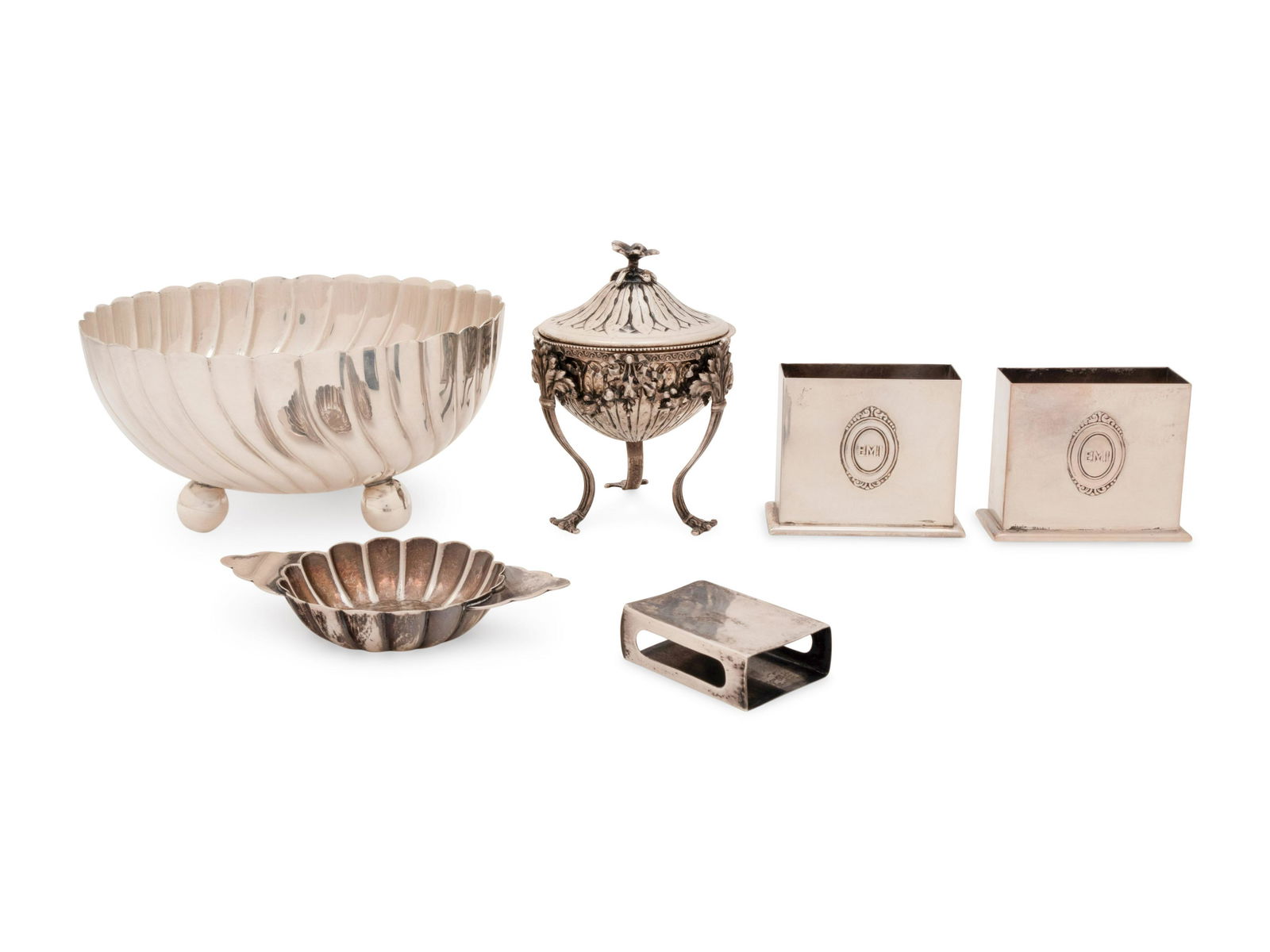 A Group of Six Silver Table Articles (1 of 3)