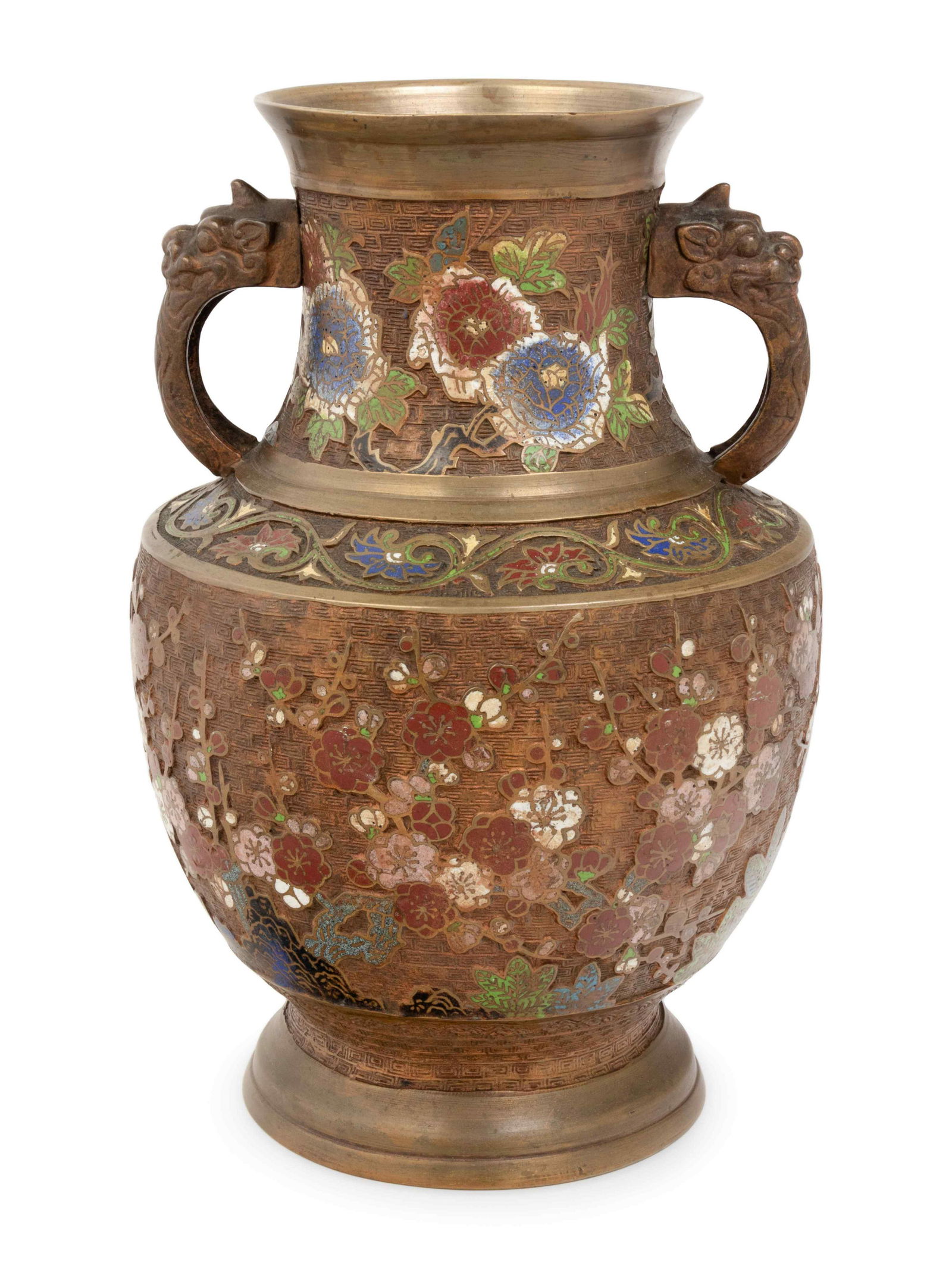 A Cloisonne Decorated Handled Vase (1 of 3)