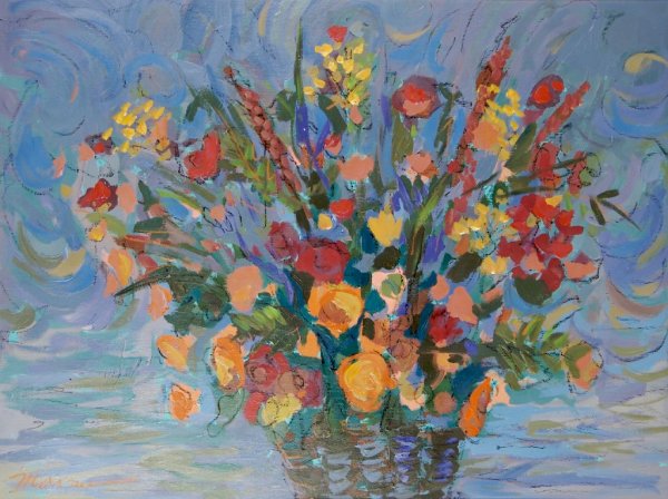 Isaac Maimon, (20th Century), Still Life: Isaac Maimon (20th Century) Still Life oil on canvas signed (lower left) 30 x 39 inches.