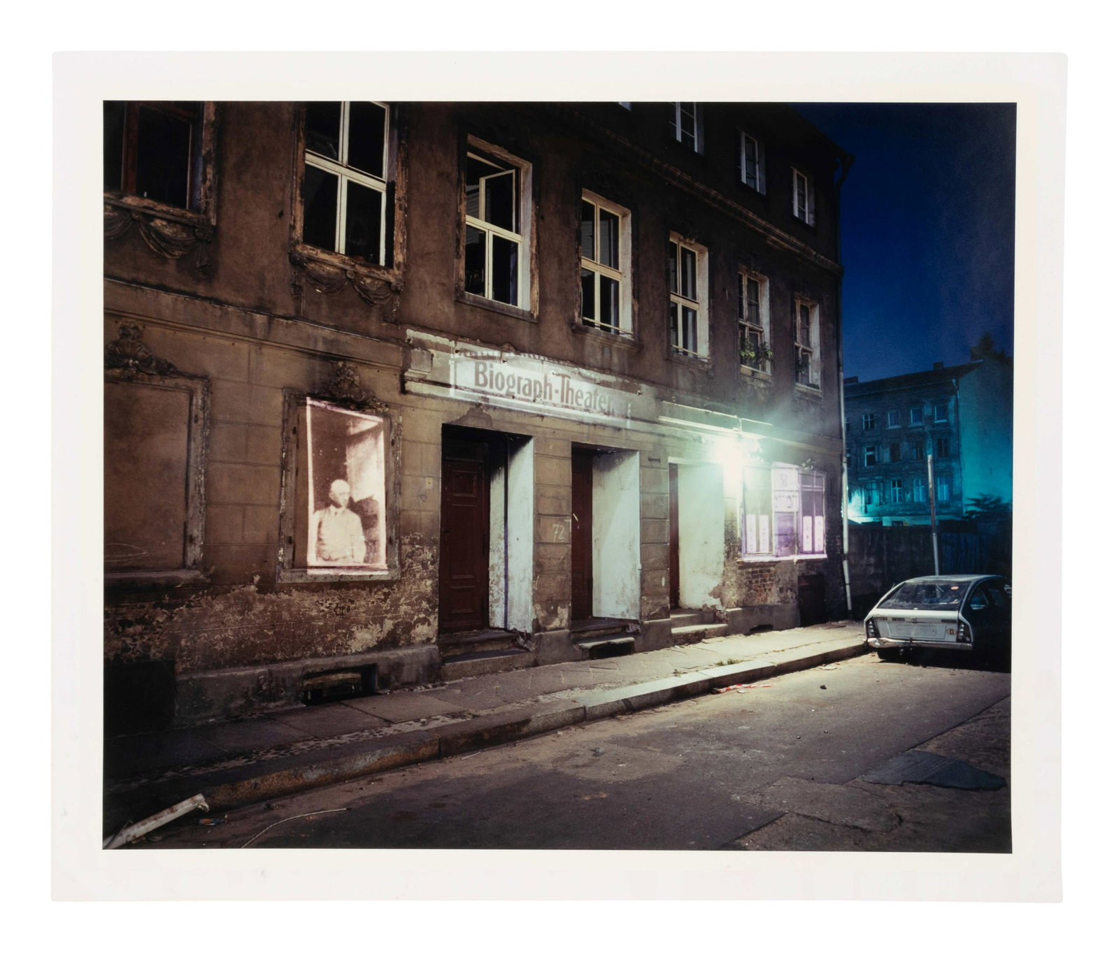 Shimon Attie (American, b. 1957) Joachimstrasse 20 : Shimon Attie (American, b. 1957) Joachimstrasse 20 , 1992 c-print signed, dated, and numbered 15/25 in ink (verso) 20 x 24 inches.