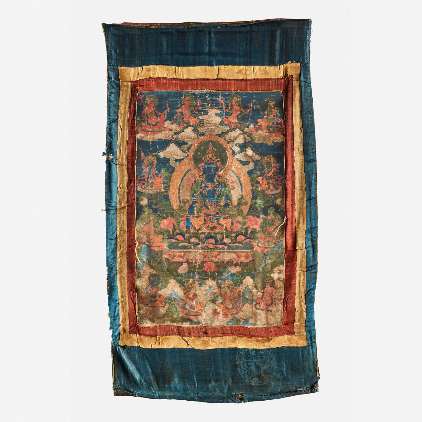 A Tibetan thangka depicting Akshobya Buddha, (1 of 3)