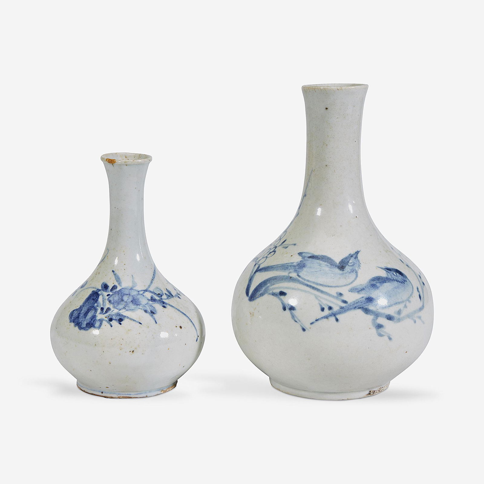 Two Korean blue and white-decorated porcelain bottle (1 of 3)
