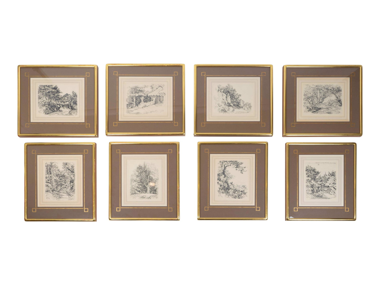 Lester George Hornby (American, 1882-1956) Twenty-Three: Lester George Hornby (American, 1882-1956) Twenty-Three Garden Scenes lithograph Framed dimensions 19 x 17 1/2 inches. The Estate of Richard Fitzgerald, Boston, MA, and Palm Beach, FL