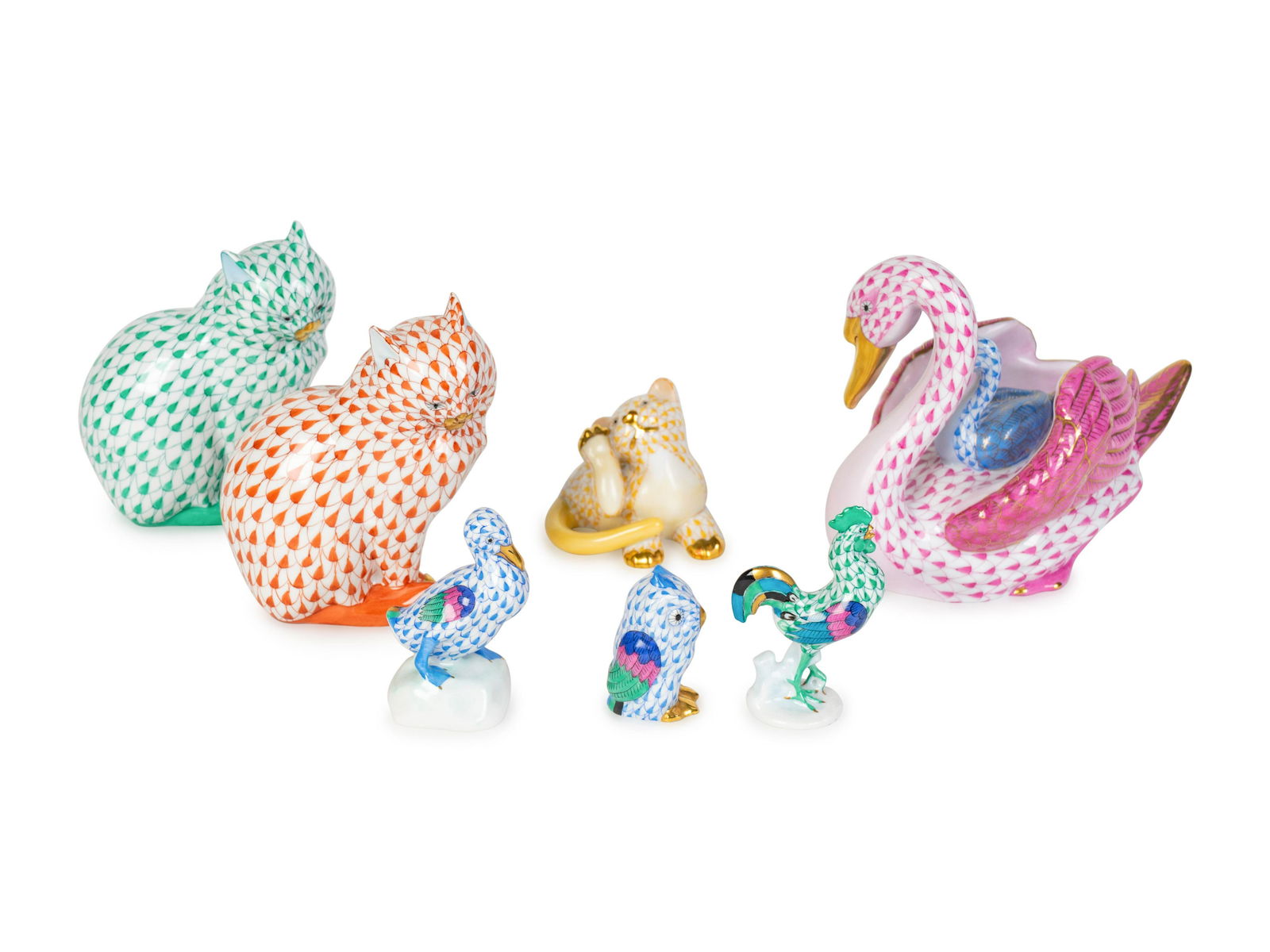 Seven Herend Porcelain Figures Height of tallest 5: Seven Herend Porcelain Figures 20TH CENTURY Height of tallest 5 inches. The Estate of Cynthia Van Buren, Palm Beach, FL