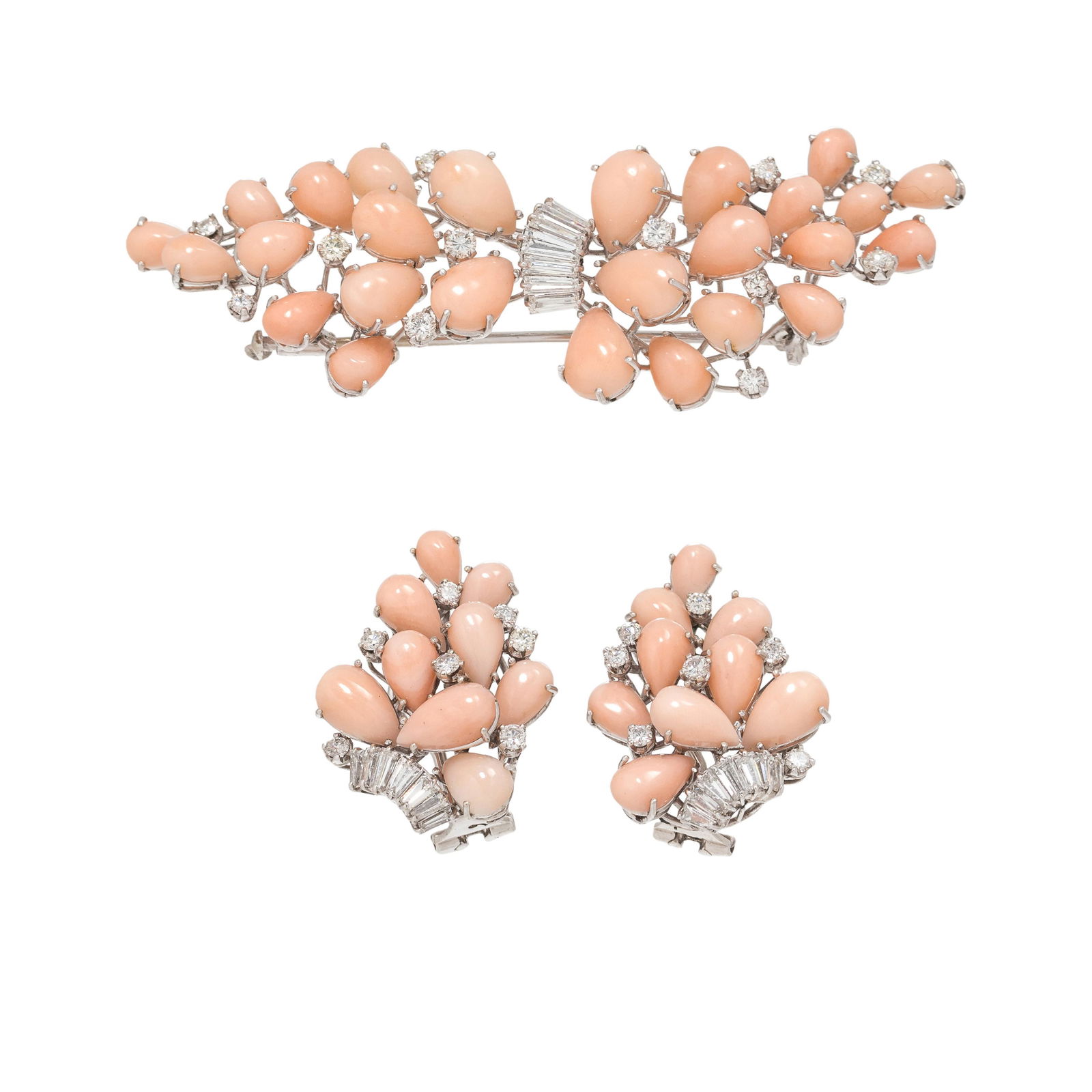 ANGEL SKIN CORAL AND DIAMOND SET (1 of 2)