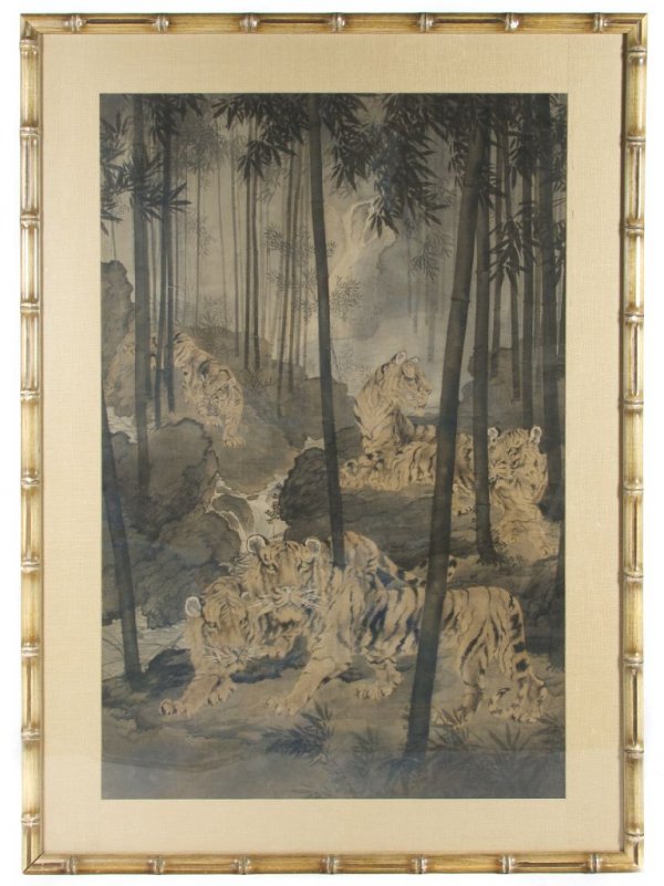 A Japanese Scroll, Height 51 1/2 x width 34 inches
