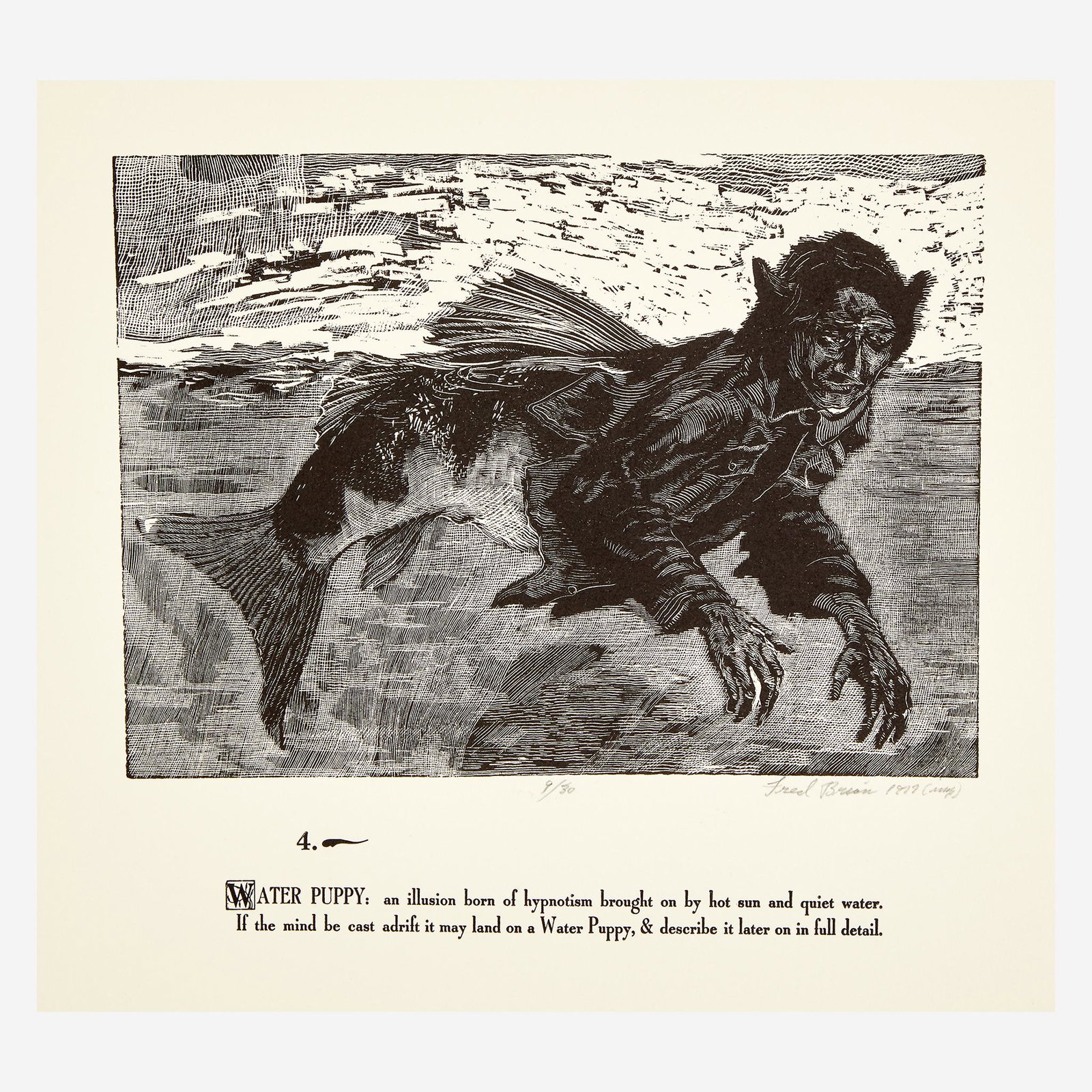 [Children's & Illustrated] Brian, Fred, A Bestiary of: [Children's & Illustrated] Brian, Fred A Bestiary of the Upper Peninsula of Michigan No place: Pilot Rock Press, no date (ca. 1977). First and limited edition, #7/21 copies. Oblong folio. Illustrated 