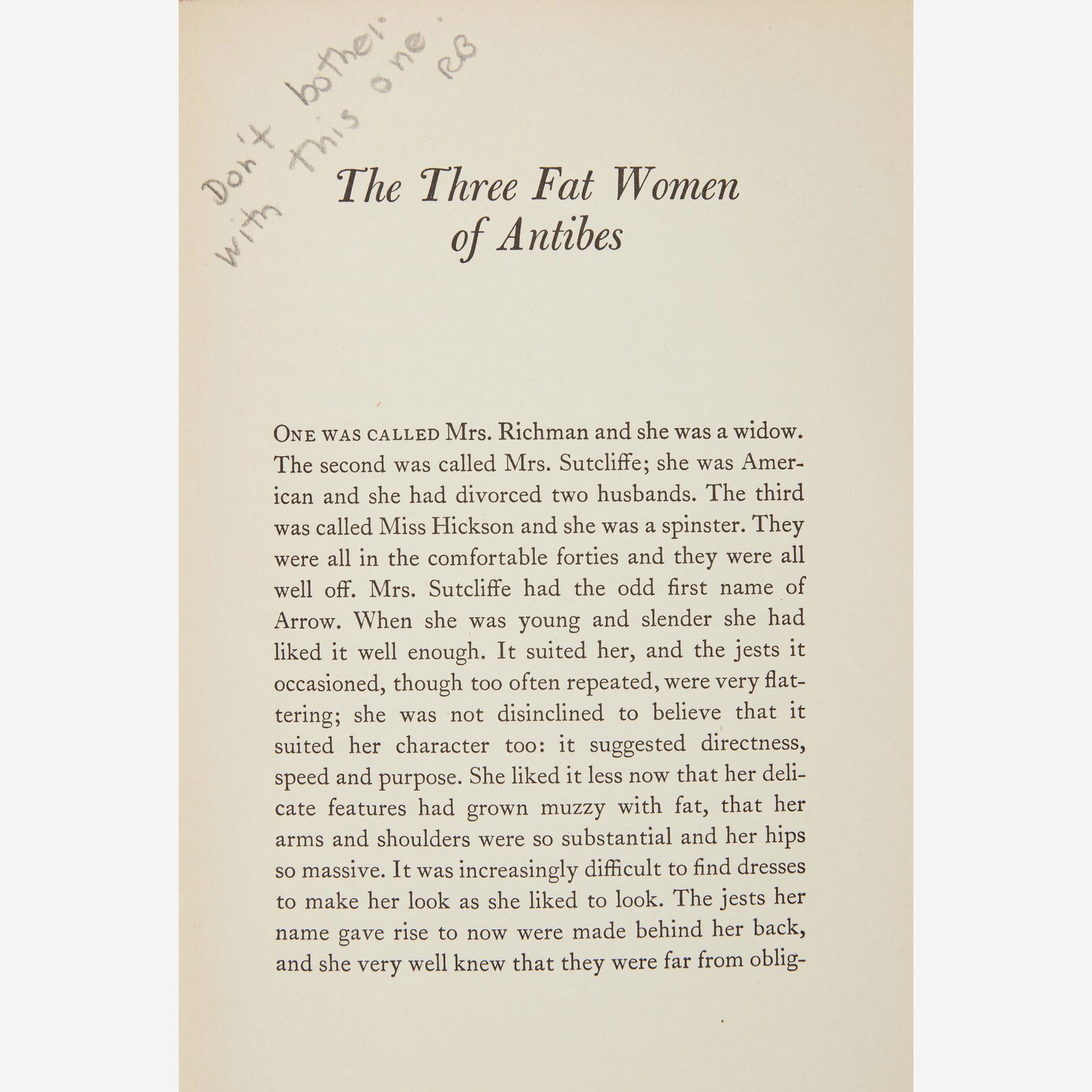 [Literature] [Benchley, Robert] Maugham, W. Somerset, (1 of 4)