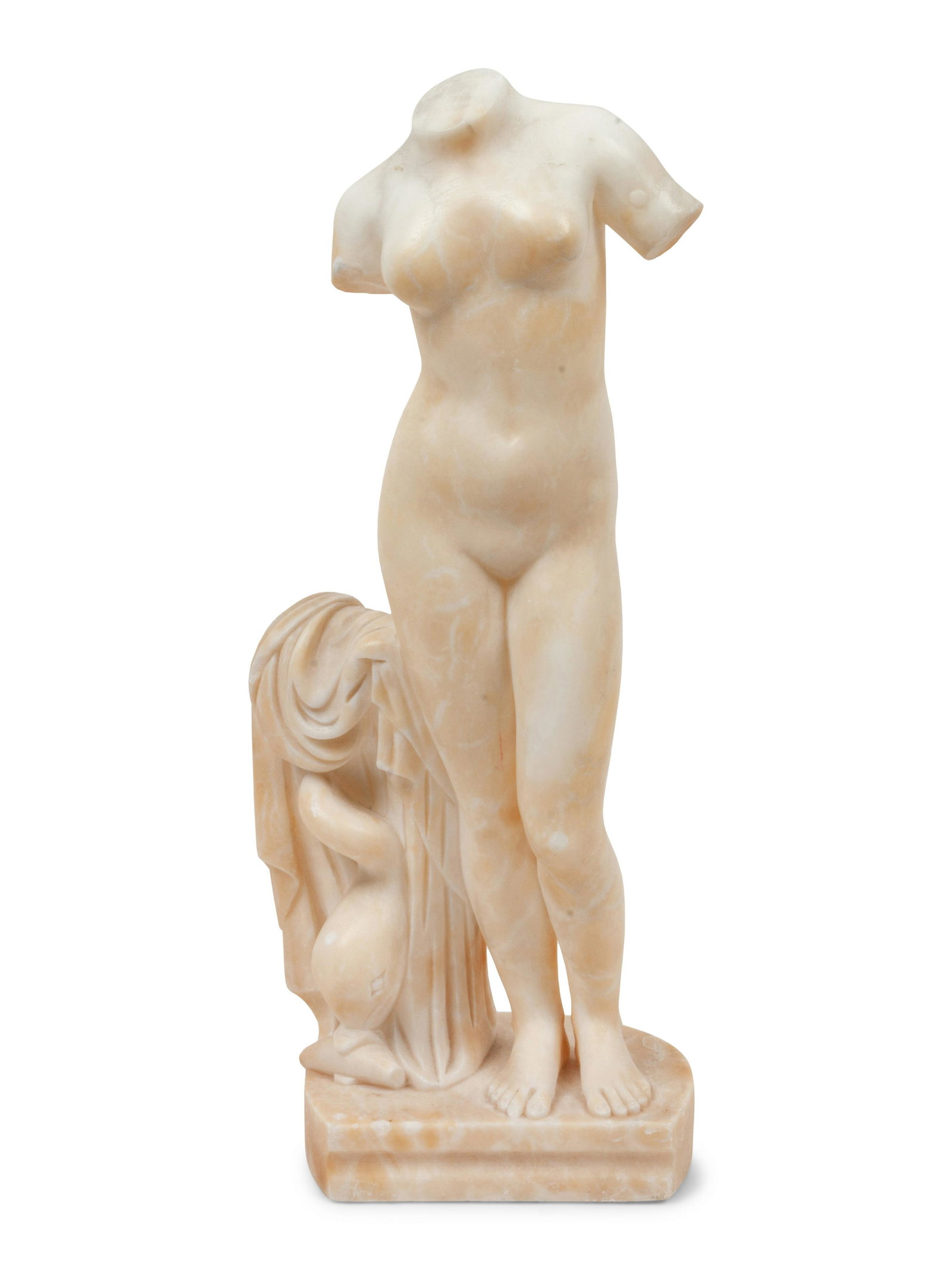 An Italian Alabaster Venus Height 13 1/2 inches.: An Italian Alabaster Venus 19th/20th Century Height 13 1/2 inches. Property from the Collection of Tina and Simon Beriro, Aspen, Colorado