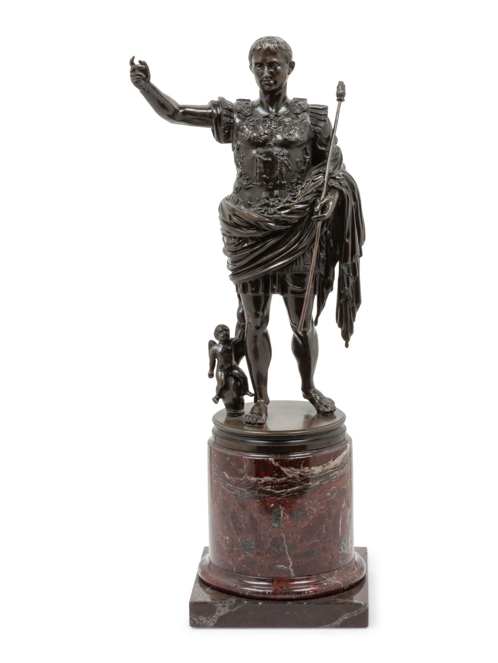 A Continental Bronze Figure Augustus of Prima Porta (1 of 3)