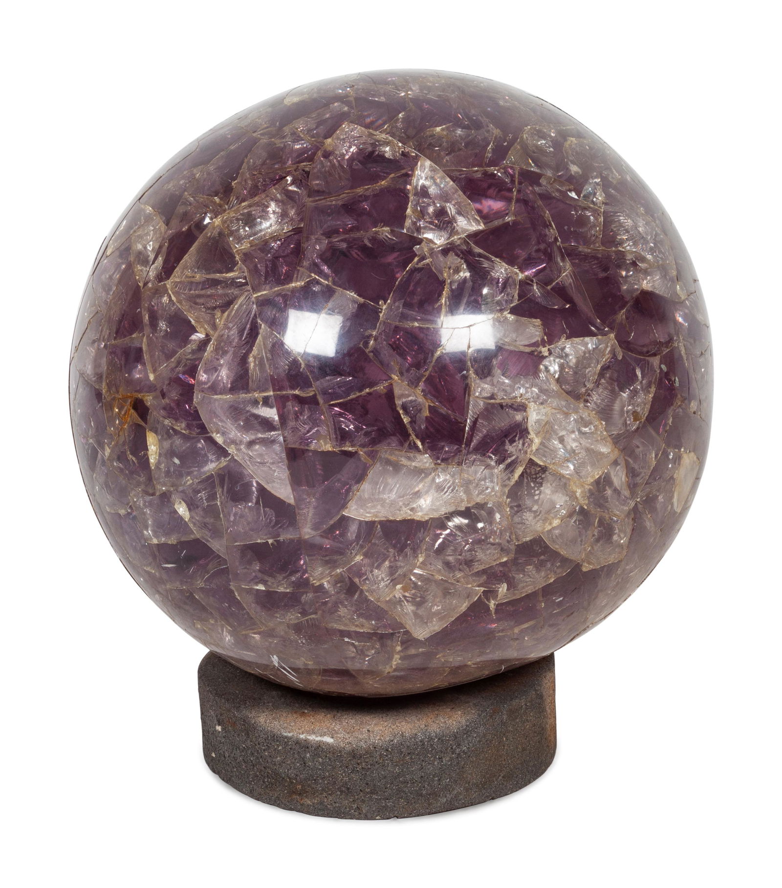A Large Spherical Amethyst Table Ornament 16 inches in (1 of 1)