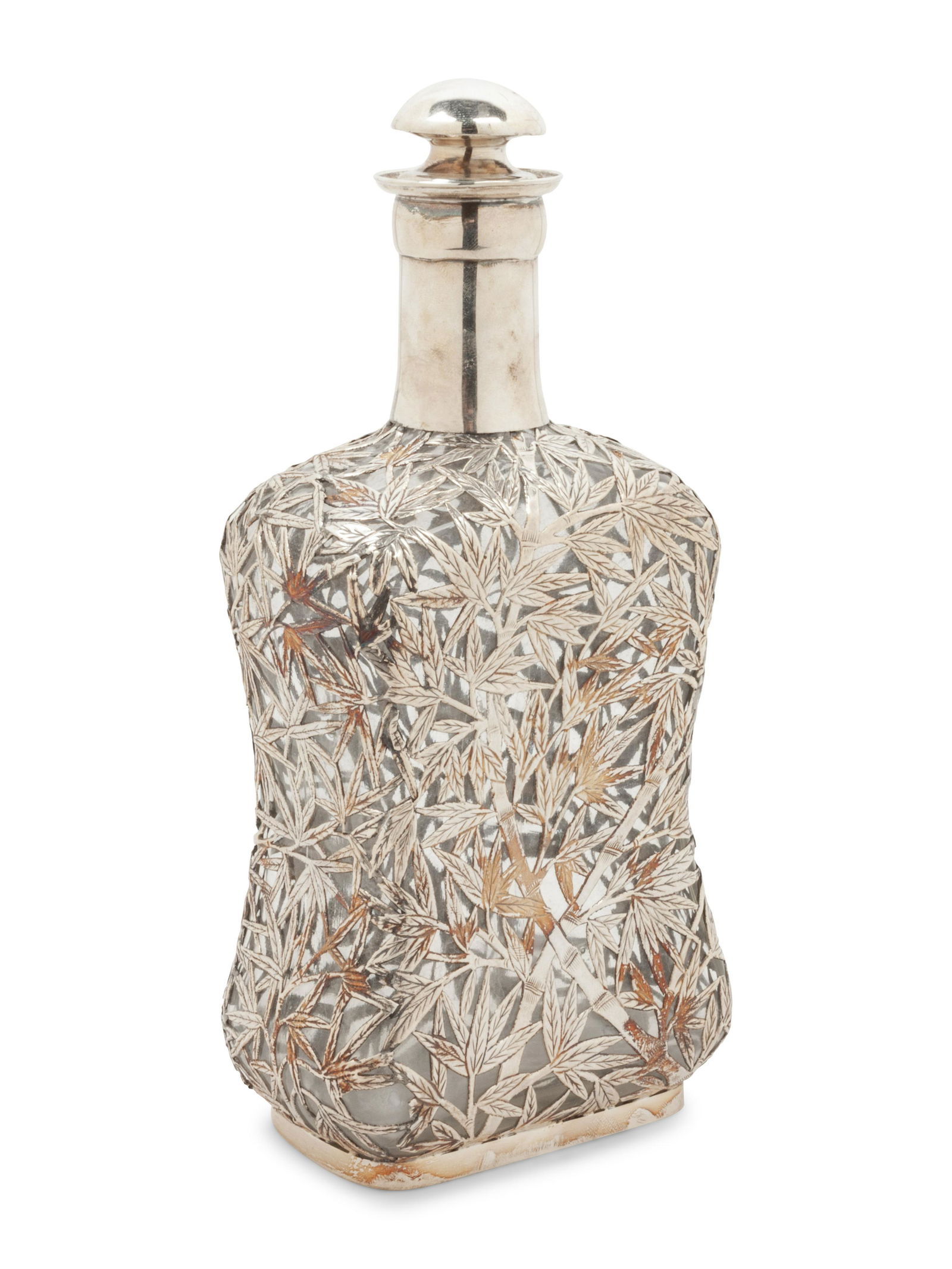 A Chinese Export Silver Mounted Glass Flask (1 of 1)