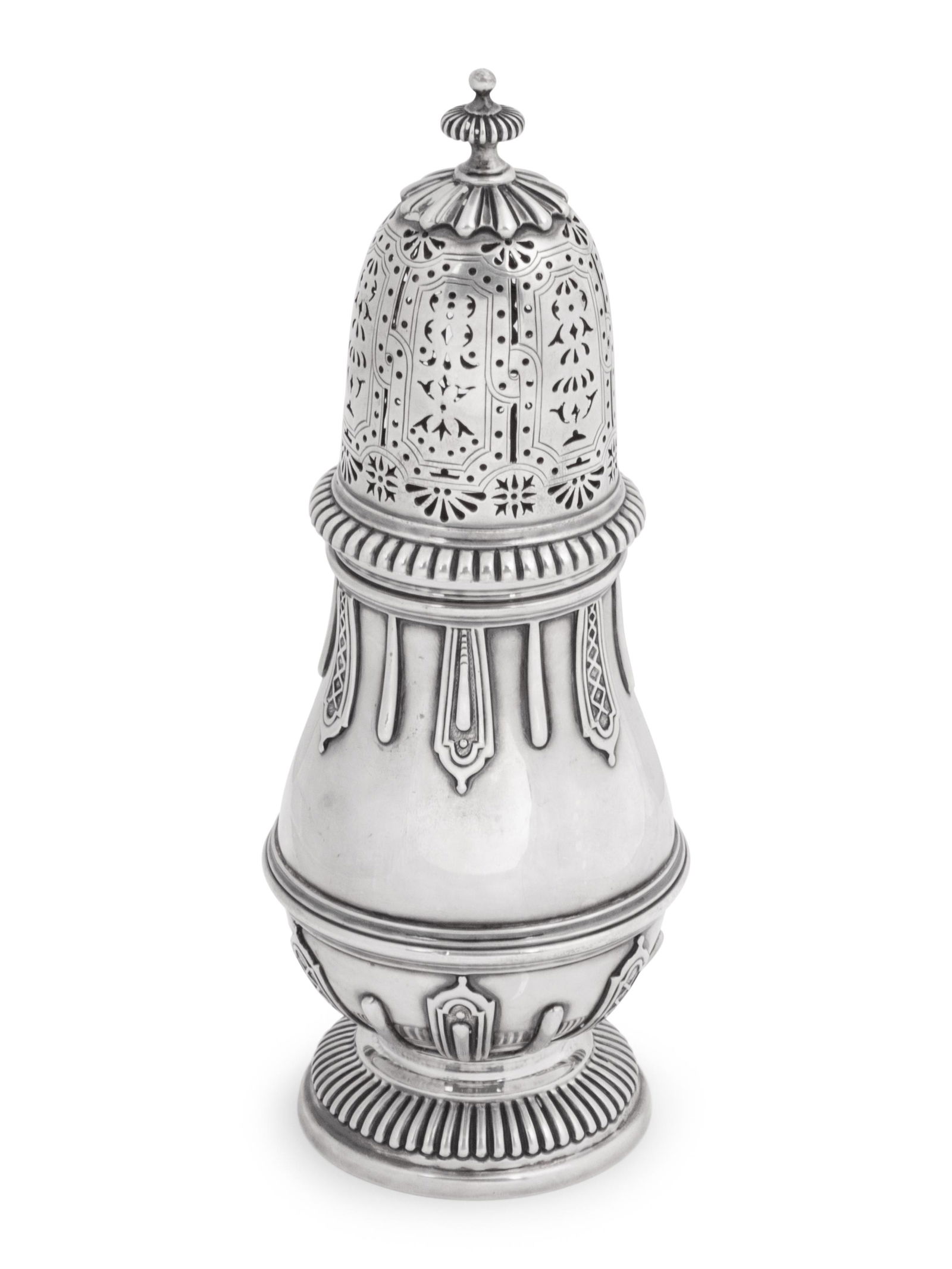 An English Silver Sugar Caster Height 9 inches. (1 of 2)