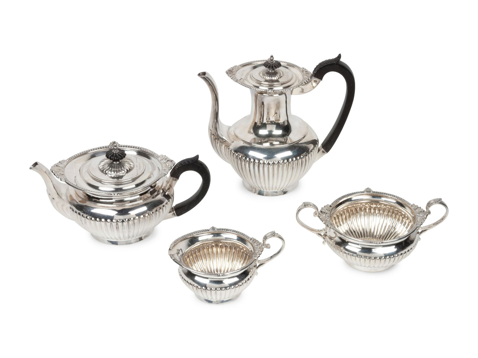  A Victorian Silver Four-Piece Tea and Coffee (1 of 3)