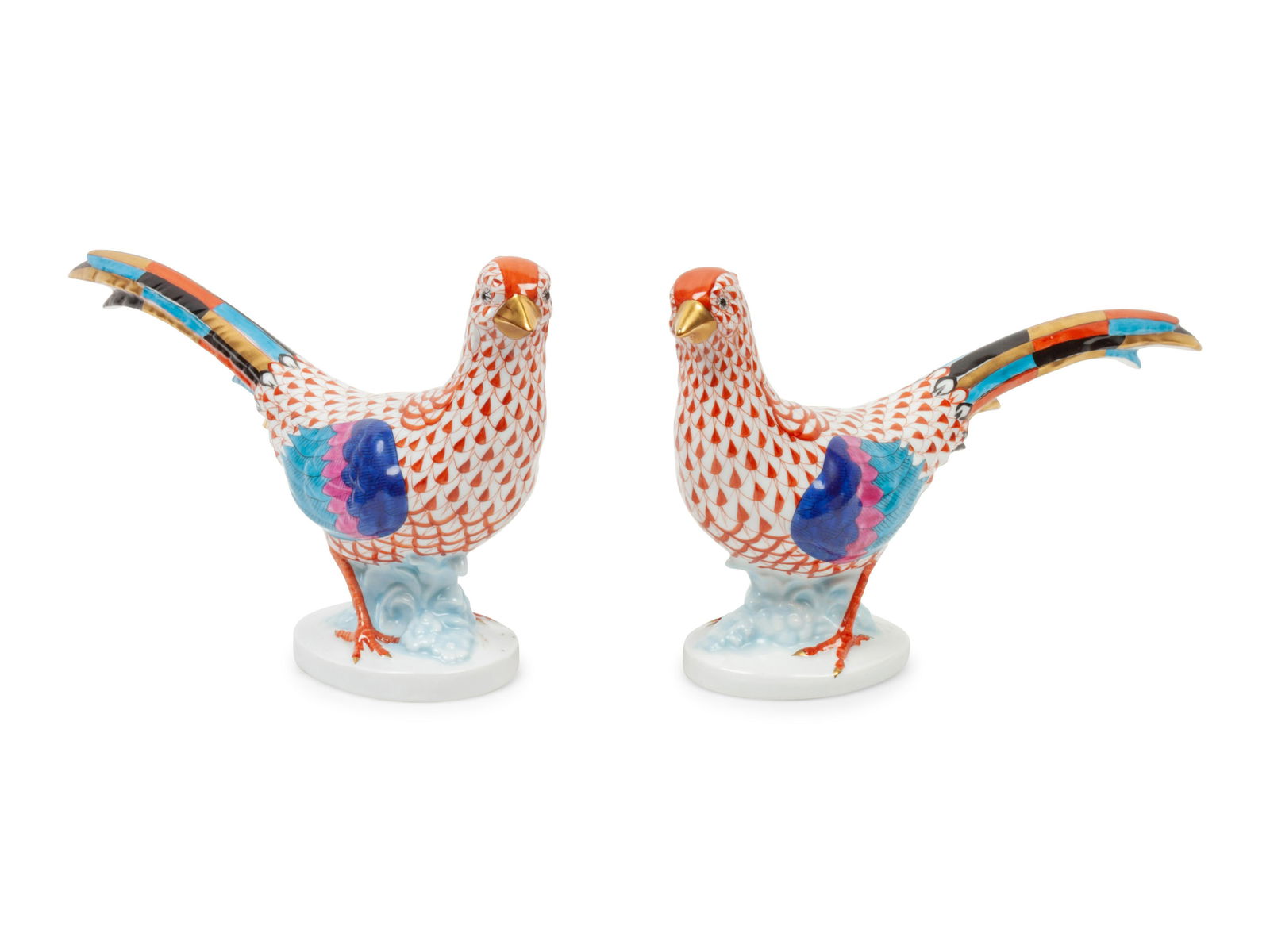 A Herend Porcelain Figural Group Height 6 1/2 x width (1 of 3)