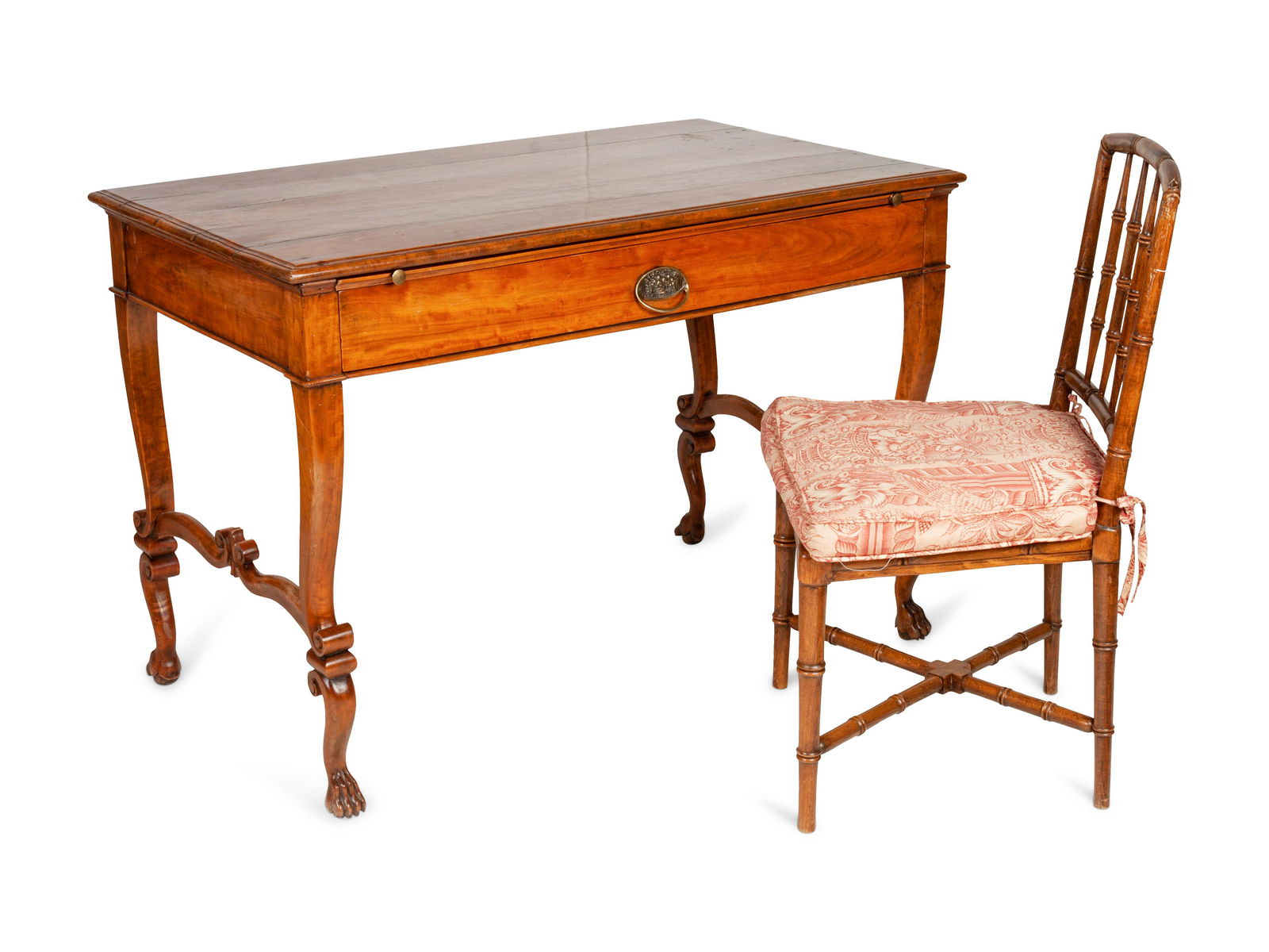 A Continental Fruitwood Writing Table Height 31 x width (1 of 5)