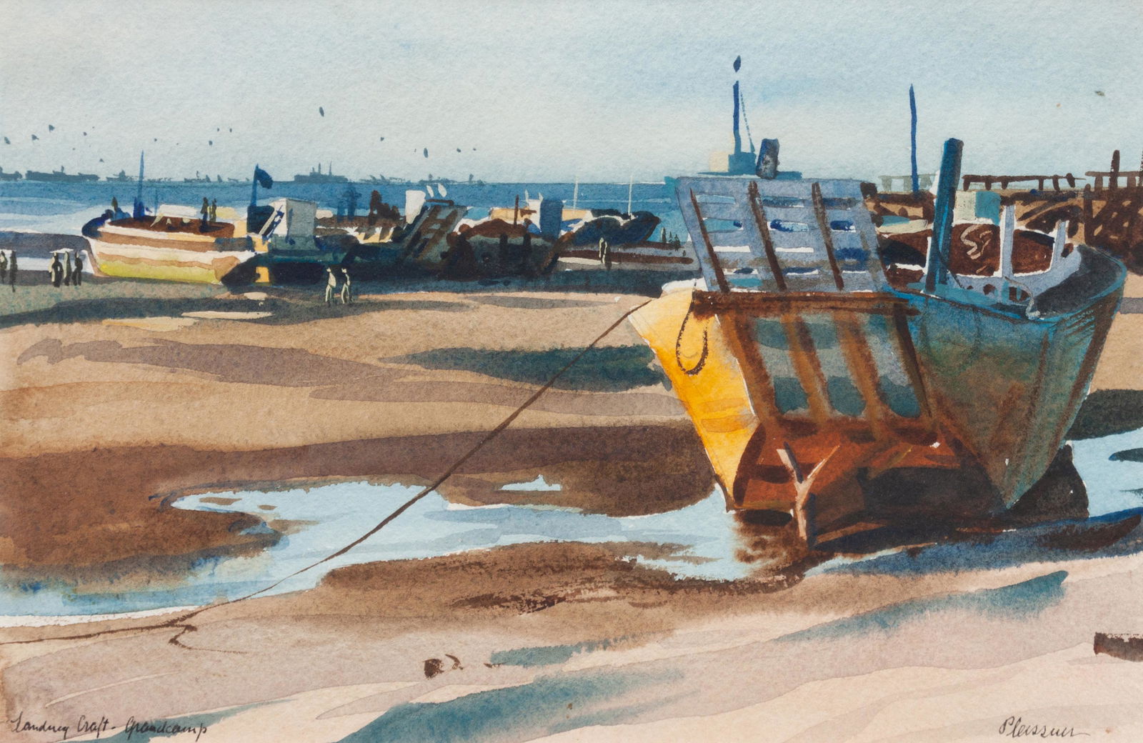 Ogden Pleissner (American, 1905-1983) Landing Craft (1 of 3)