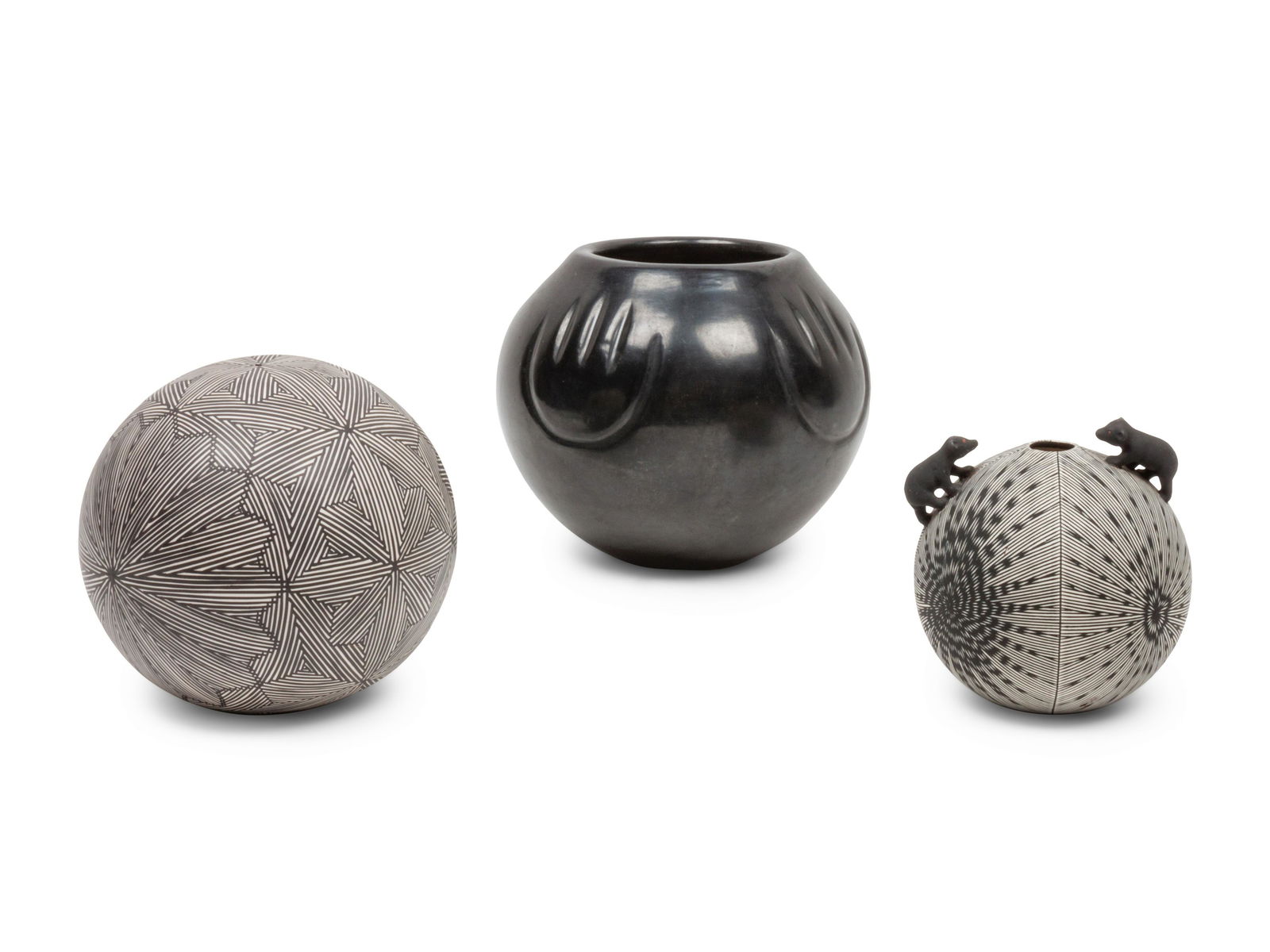 Three Pieces of Santa Clara and Acoma Pottery largest (1 of 4)