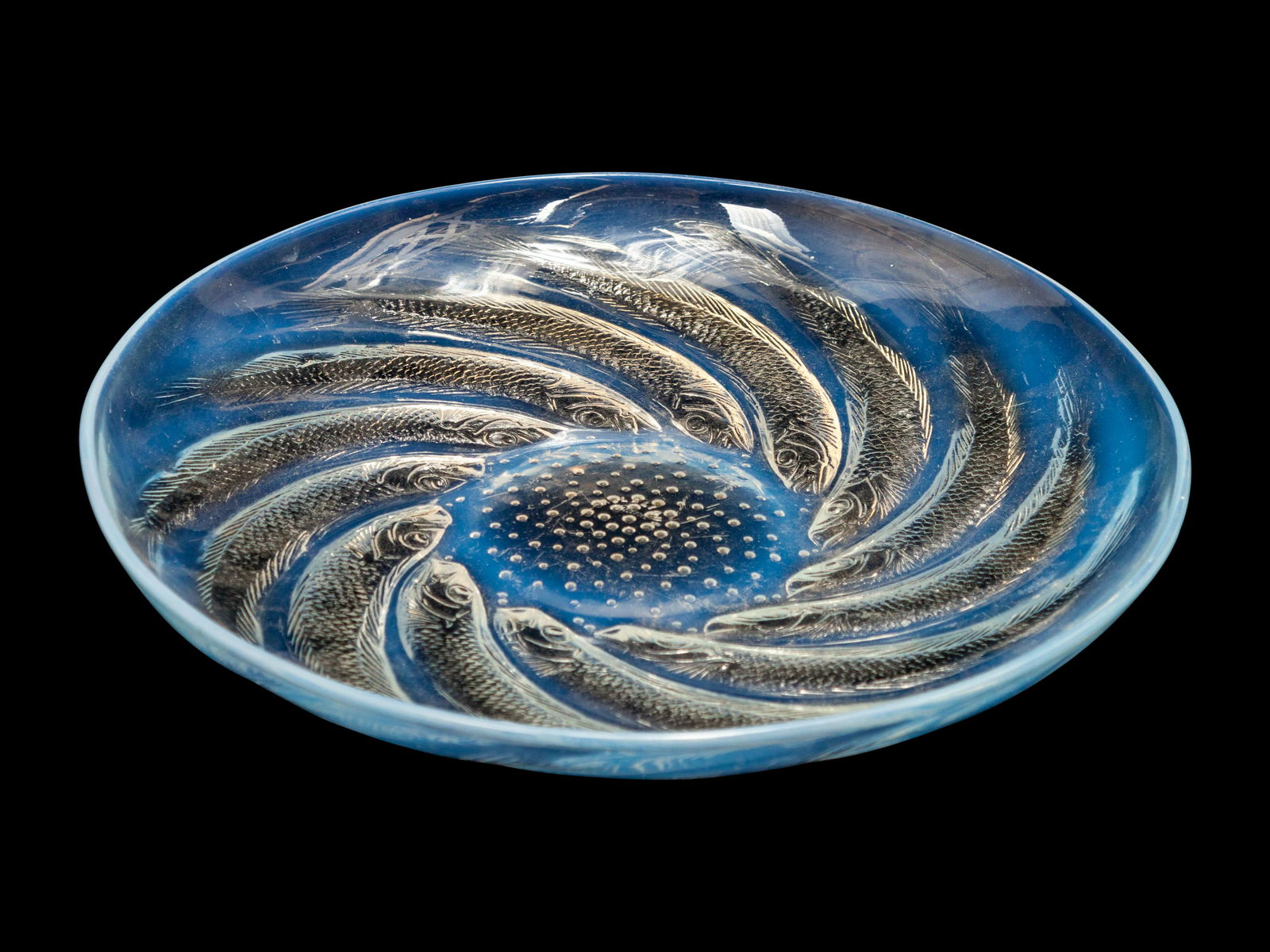 Rene Lalique (French, 1860-1945) Poisson Plate (1 of 2)
