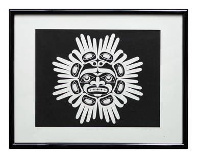 Beau Dick (Kwakwaka'wakw, 1955-2017) A Pair of: Beau Dick(Kwakwaka'wakw, 1955-2017)A Pair of Serigraphs, Spring Salmon and Hands of Friendship, 1986serigraphsigned Beau Dick, dated, titled and numbered lower margin15 x 19 inches.