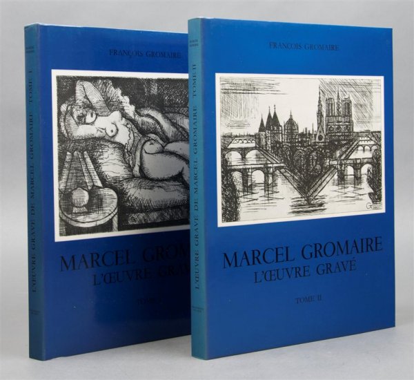 (ART) GROMAIRE, MARCEL: (ART) GROMAIRE, MARCEL L'oeuvre grave de Marcel Gromaire. Introduction by Pierre Emmanuel. Paris: La Bibliotheque des Arts, (1976). 2 vols. Folio, blue cloth-backed boards, dust jackets, in slipcase. 