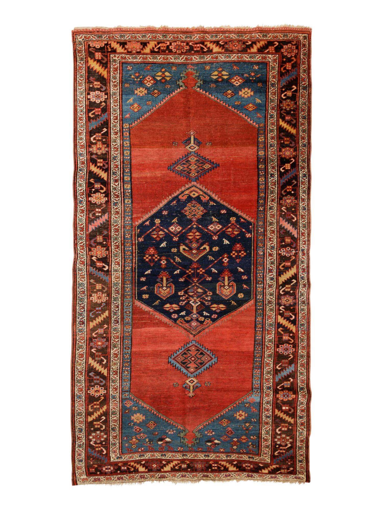 A Bidjar Wool Rug: A Bidjar Wool Rug Circa 1900 9 feet 3 1/2 inches x 4 feet 9 inches. Property of a Chicago Area Collector