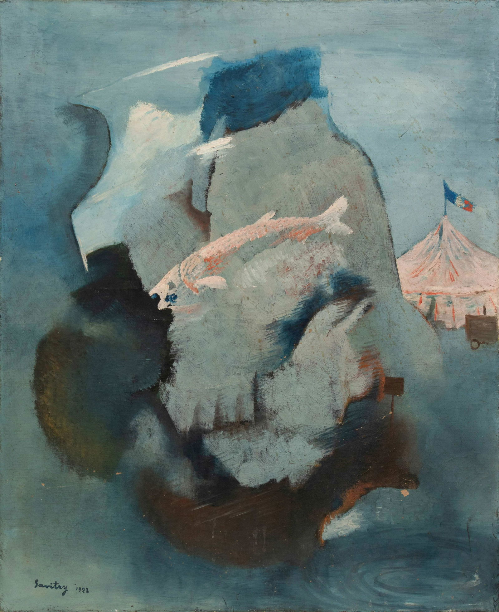 Voyage au centre de la Terre 29 x 23 1/2 inches. (1 of 5)