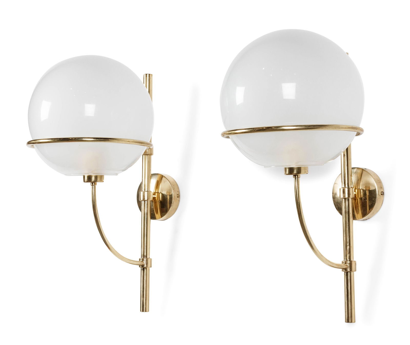 Italian Mid 20th Century Pair of Globe Wall Sconces (1 of 3)