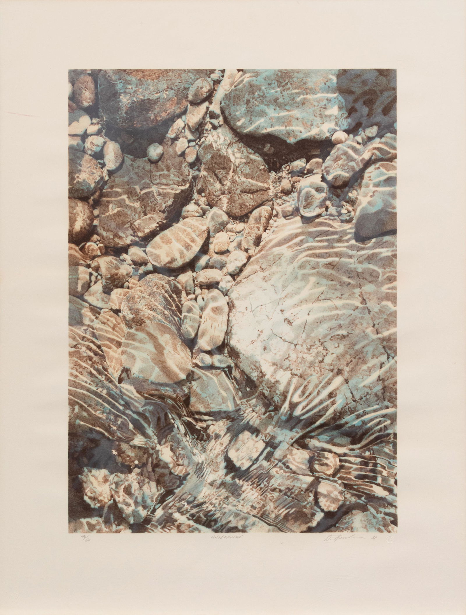 David Kessler (American, b. 1950) Waterline, 1978: David Kessler (American, b. 1950) Waterline, 1978 lithograph signed, titled, dated, and numbered 40/60 in pencil 34 x 25 inches. Provenance: Joyce Hunsaker & Associates, Los Angeles, California